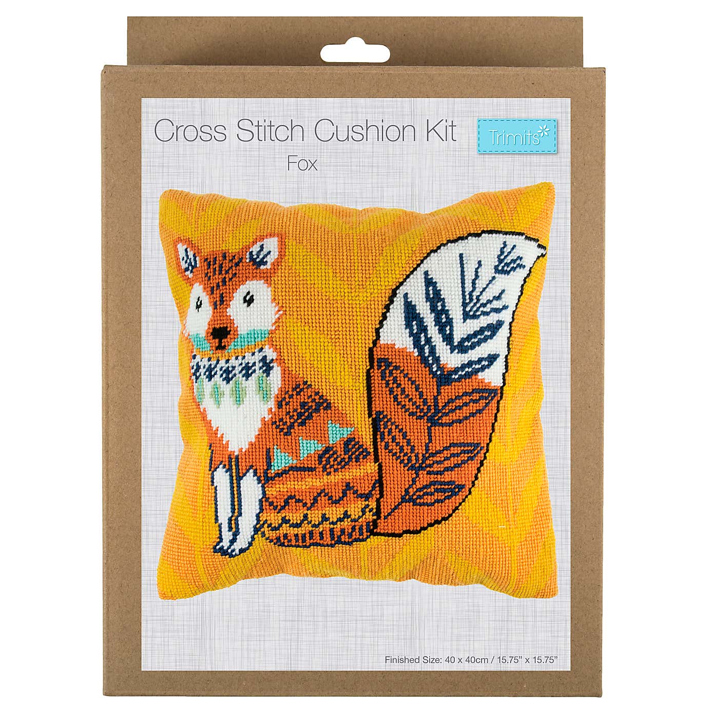 Fox Half Stitch Cushion Kit