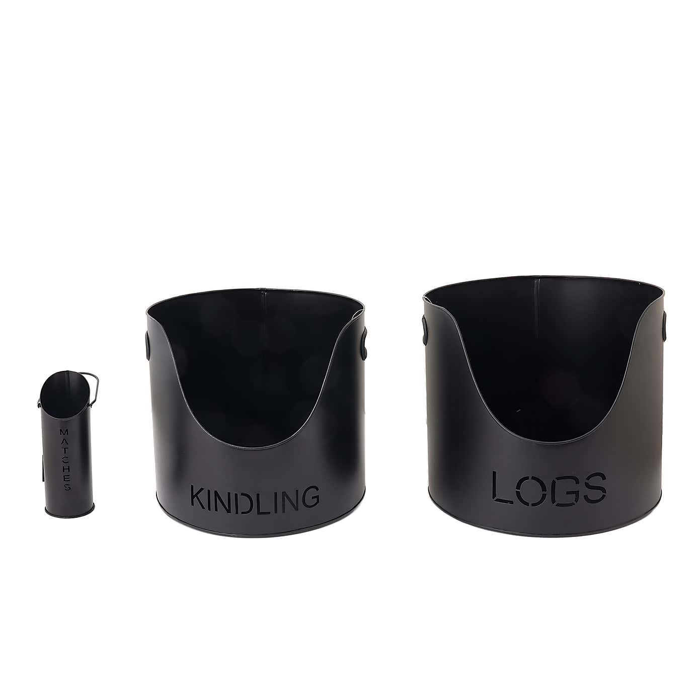 Snug - Fireside Hickory Iron 3 Piece Firewood Set