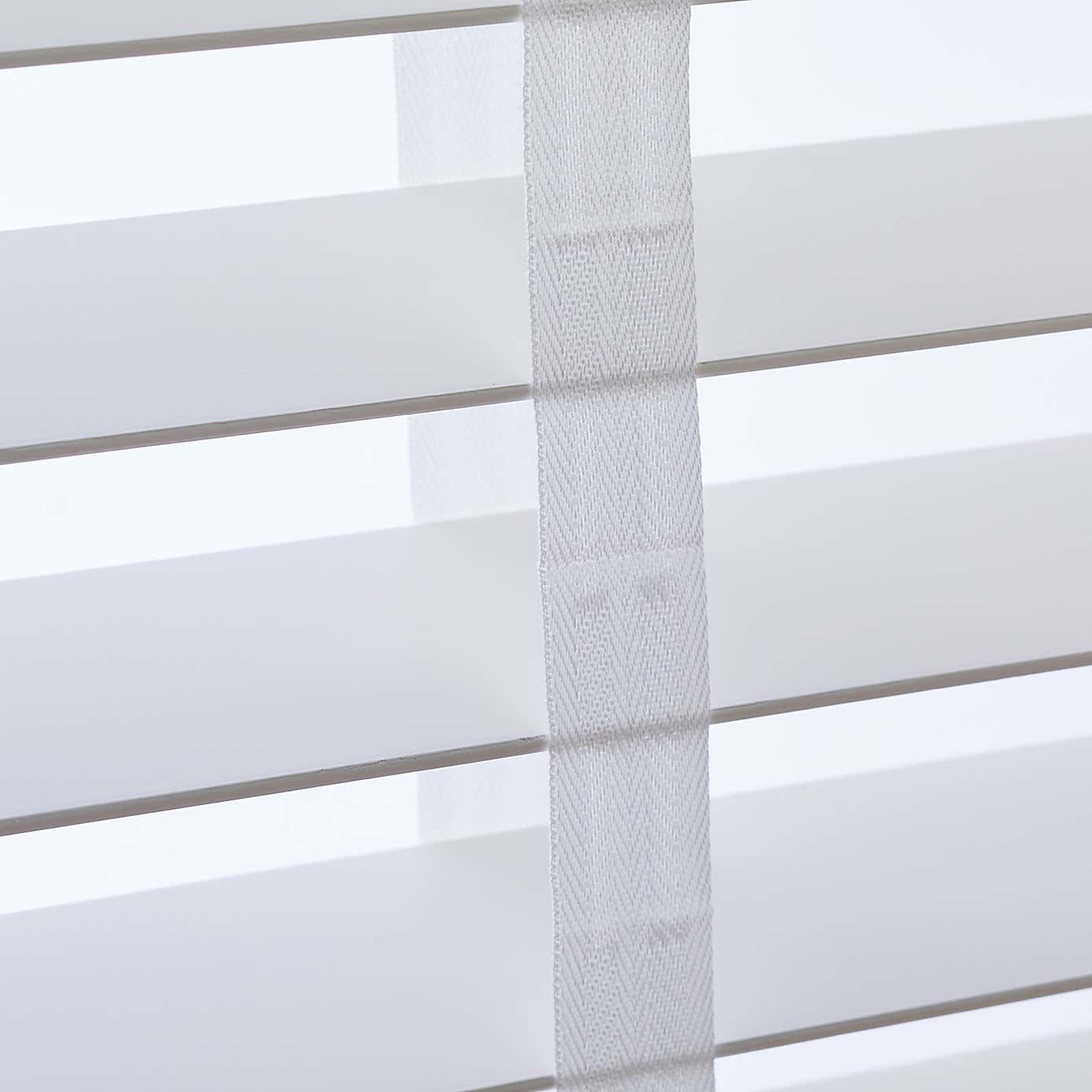 White 63mm Hardwood Shutter Effect Venetian Blind