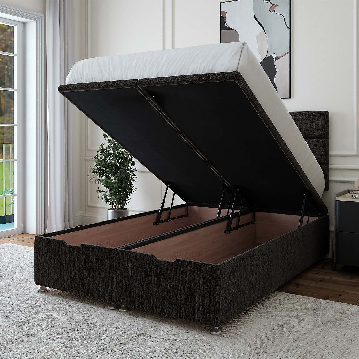 Bedmaster Woven Fabric End of Bed Ottoman Base