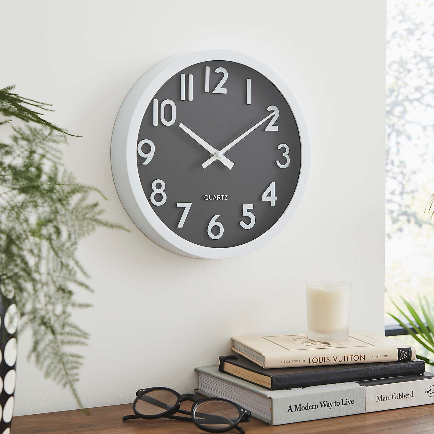 3D Numbers Wall Clock 25cm