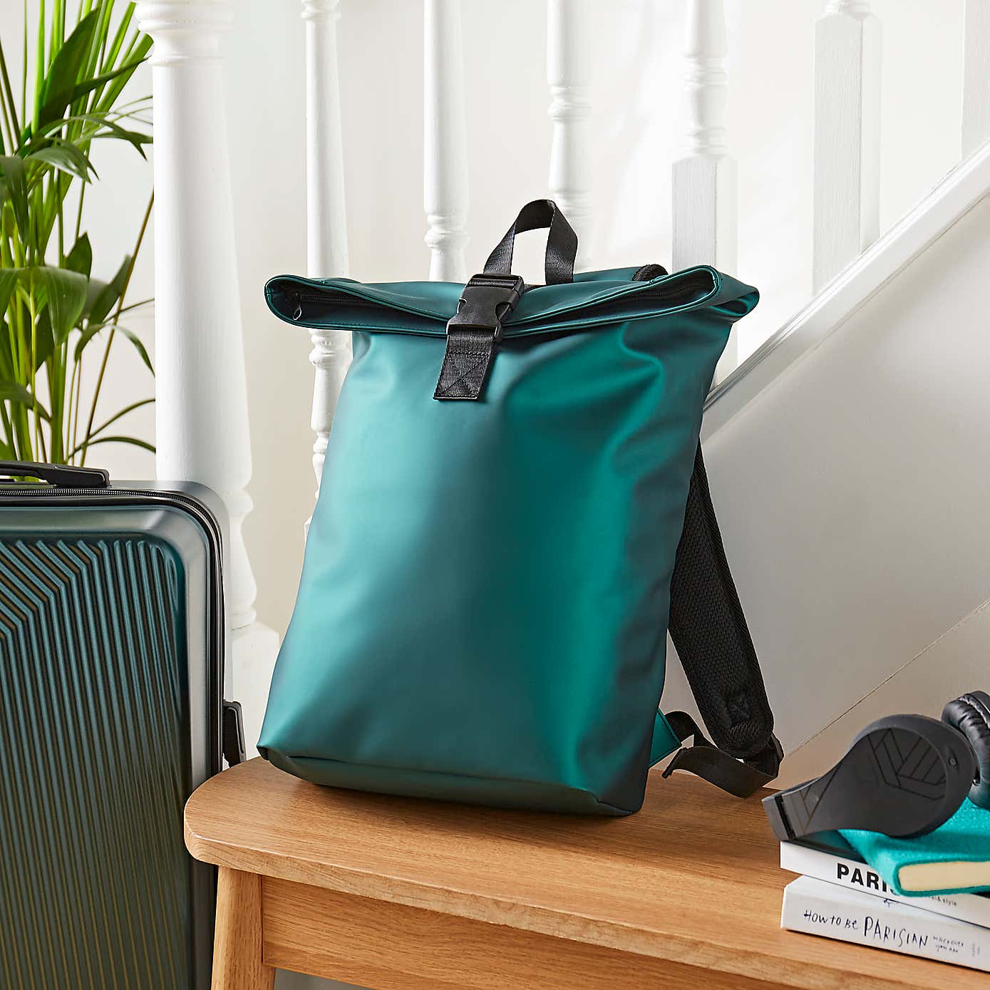 Green Metallic Backpack