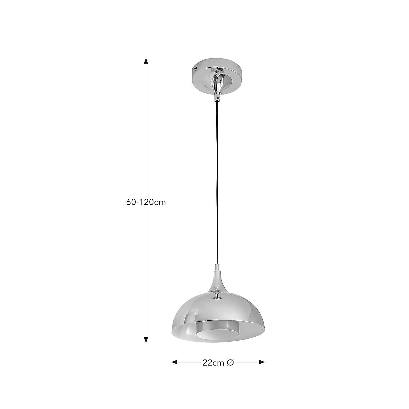 Elements Lennon Industrial 2 Tier Dome Mini Pendant Light