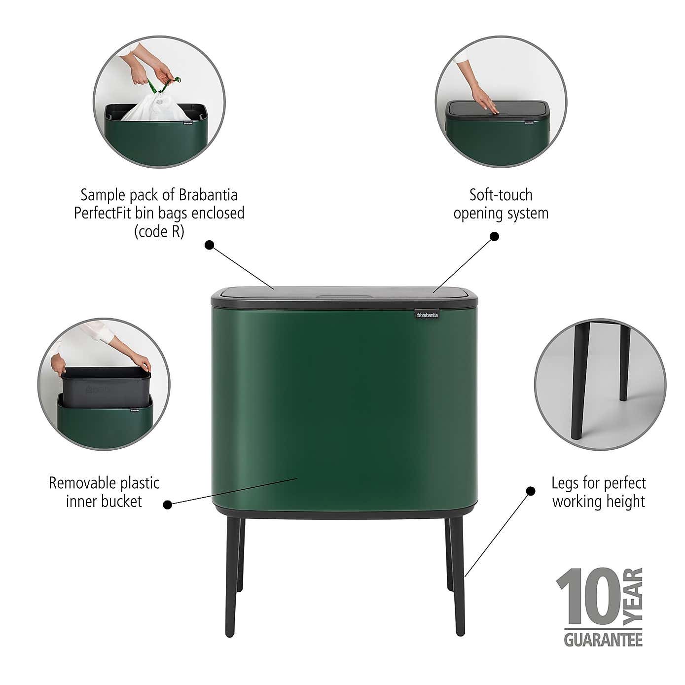 Brabantia Bo 36L Touch Bin Hi