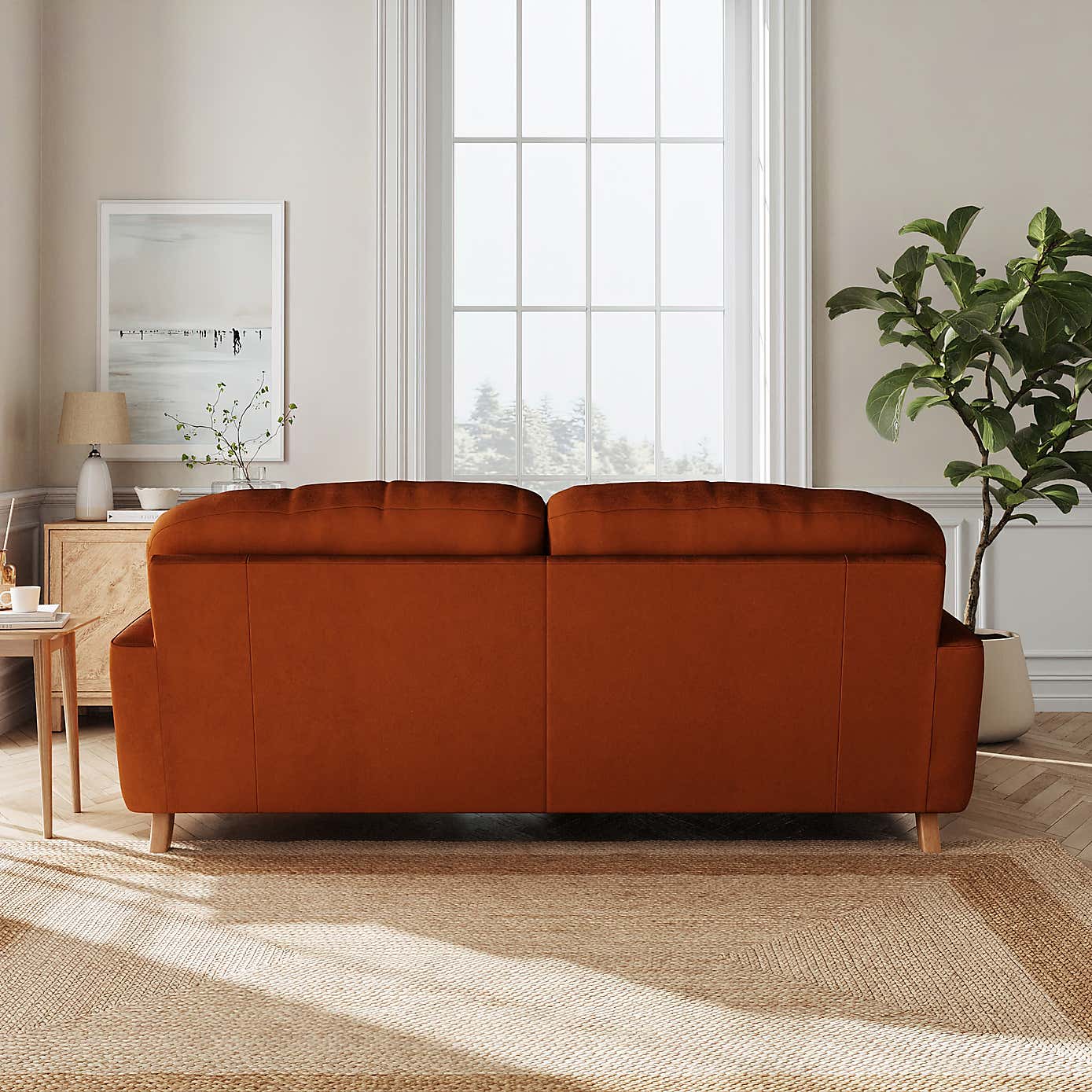 Martha Matte Plush Velvet Corner Chaise Sofa