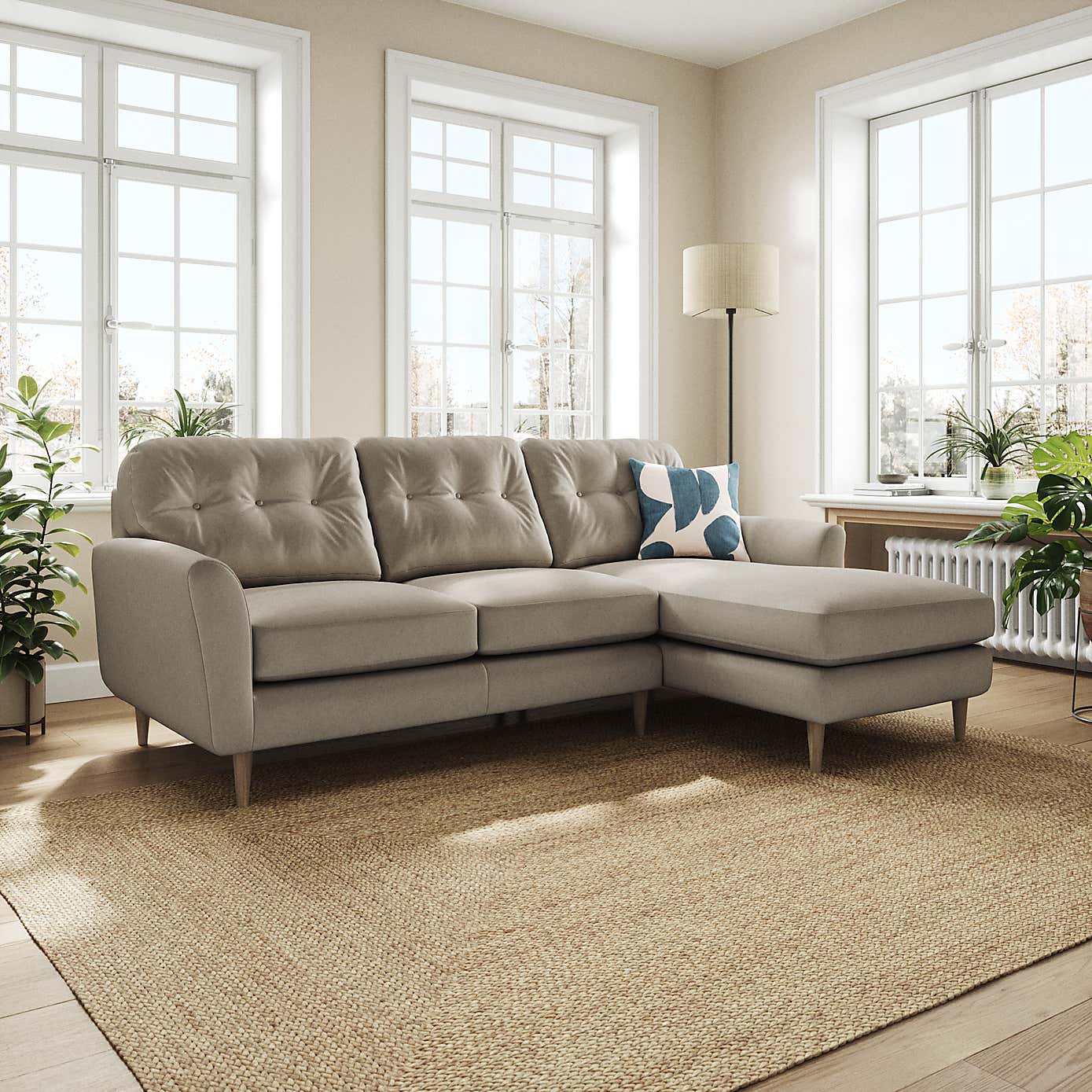 Sven Opulent Velvet Large Corner Chaise Sofa