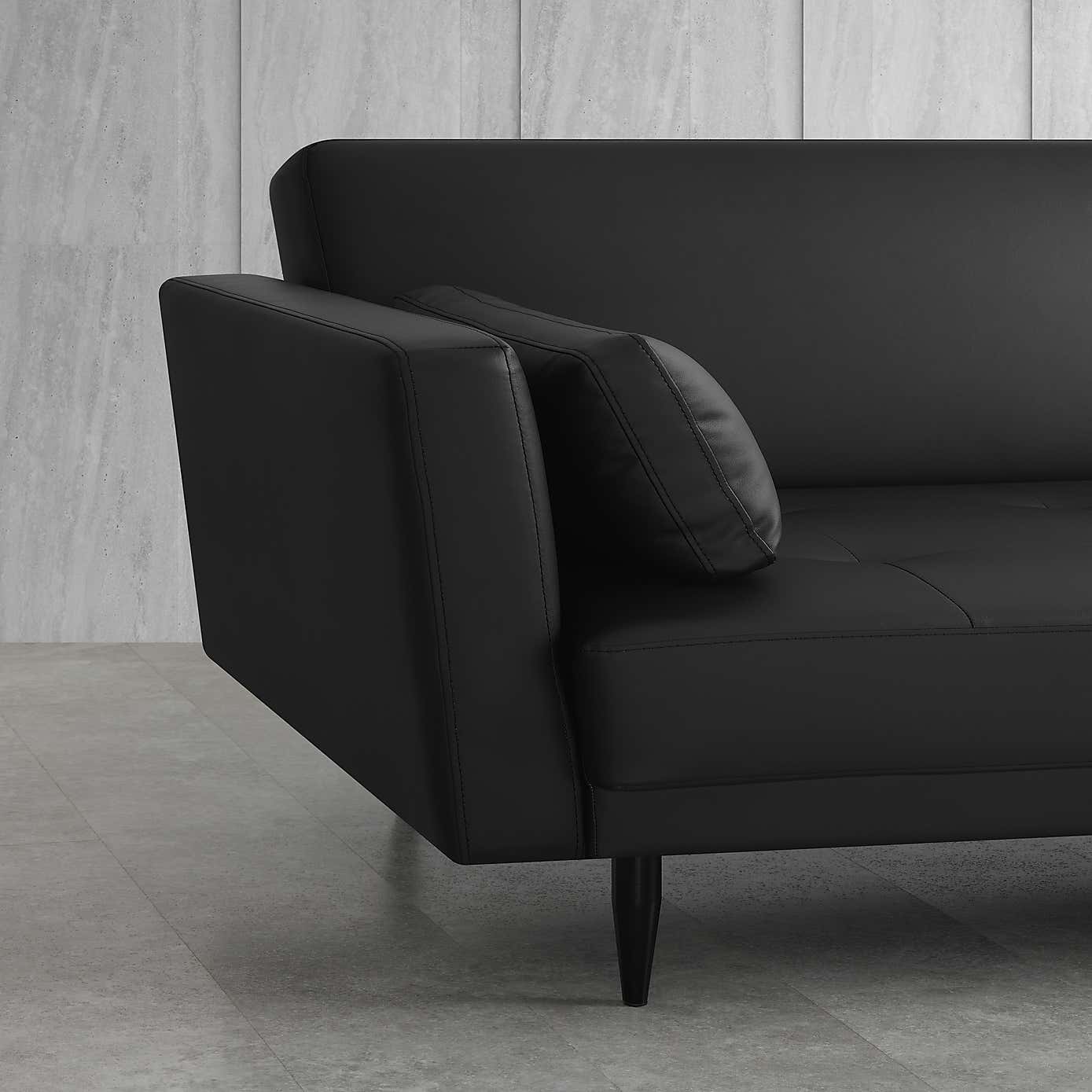 Selma Faux Leather Corner Double Sofa Bed