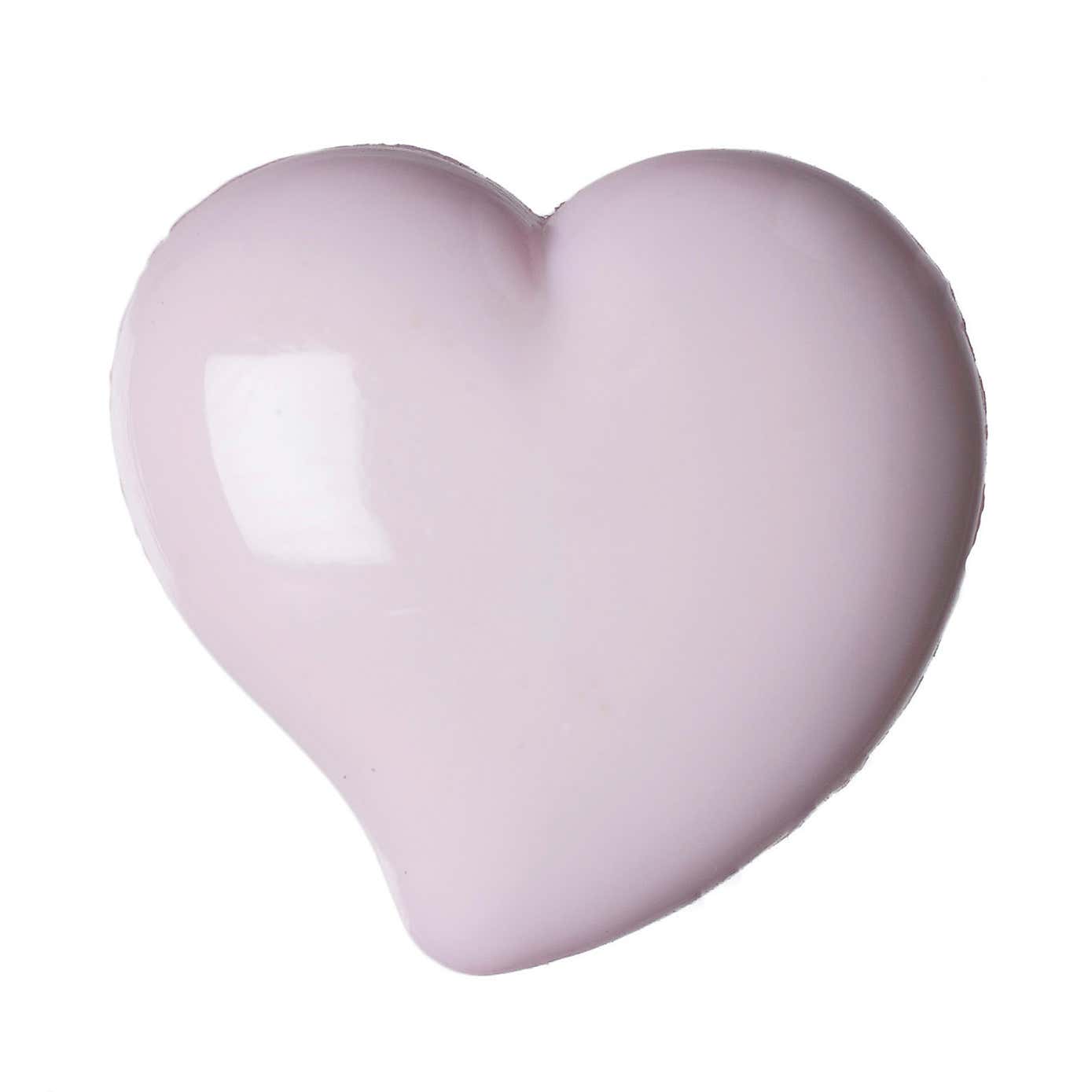 Rounded Heart Buttons 8mm Pack of 7