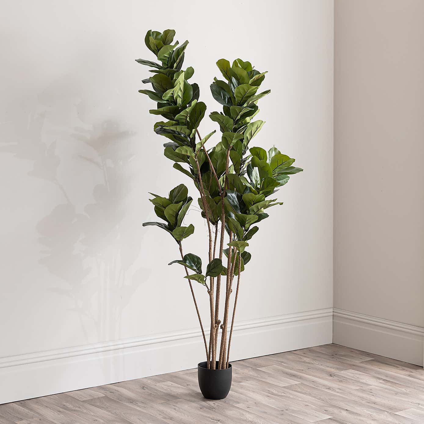Artificial Fig Tree in Black Plant Pot