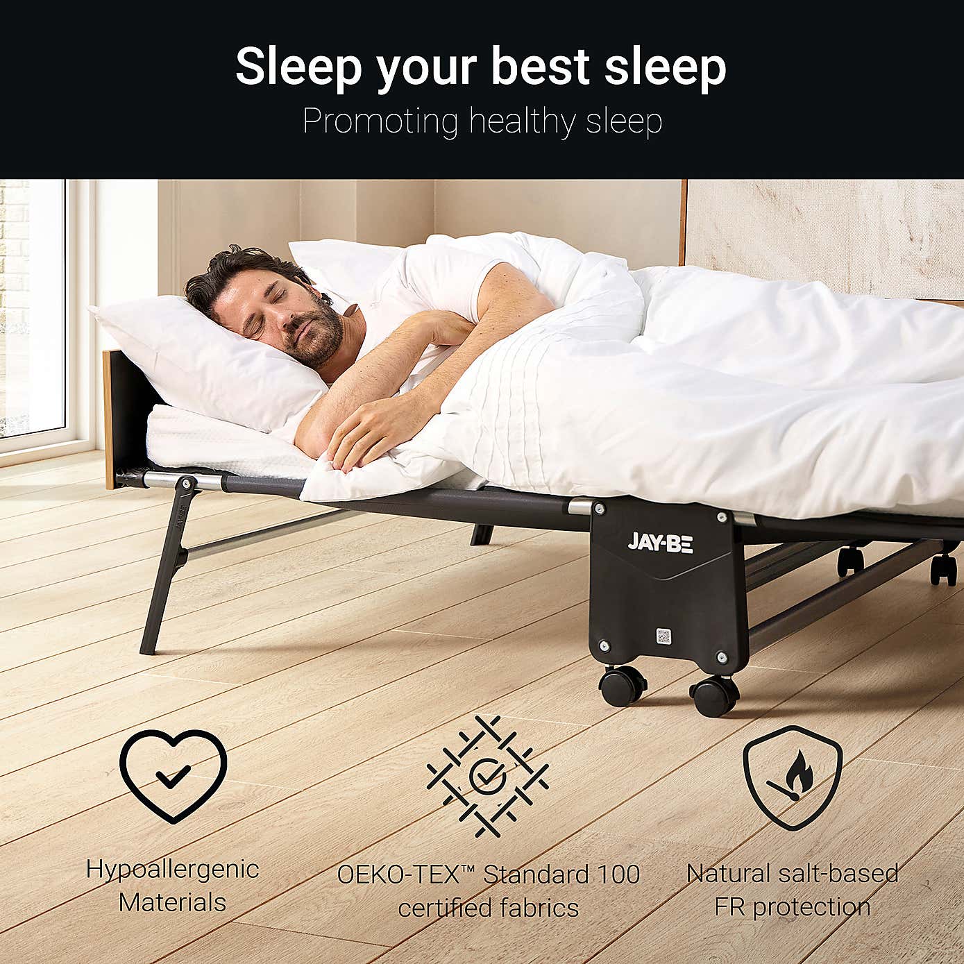 Jay-Be Grand Folding Bed with e-Pocket Tufted Mattress