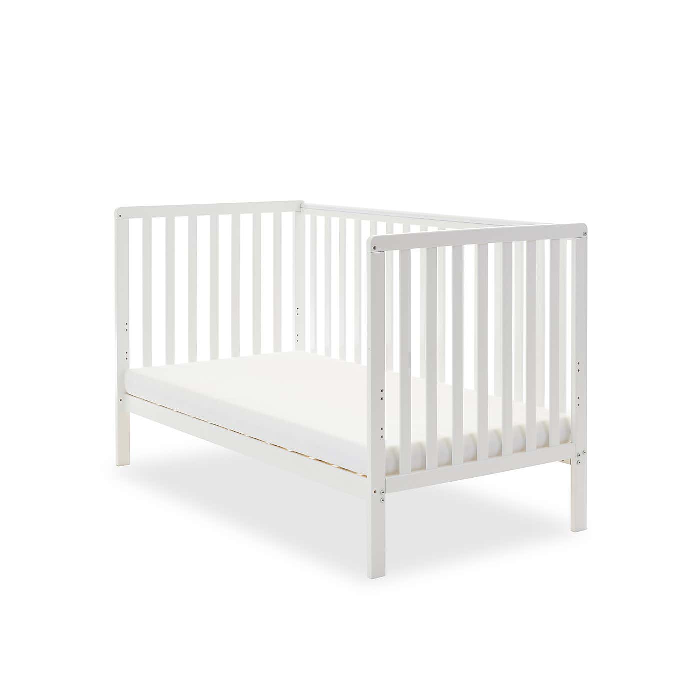 OBaby Bantam Cot Bed, White Pine
