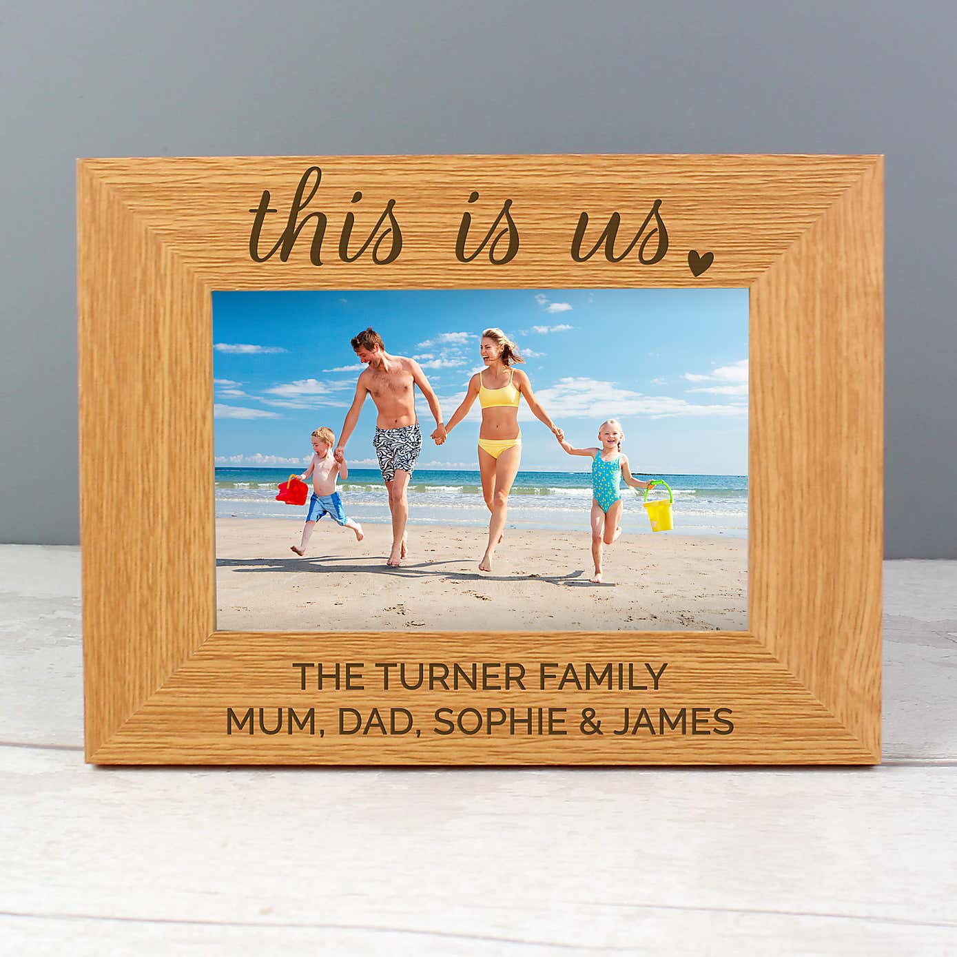 Personalised This Is Us Wooden Landscape Photo Frame