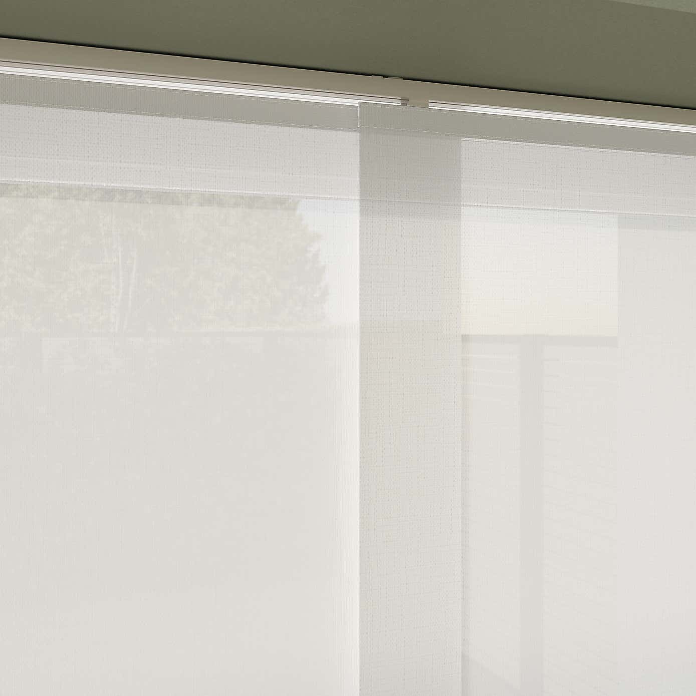 Textured White Panel Blind 210x244