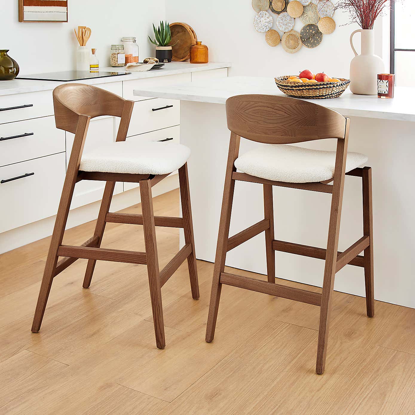 Oskar Boucle Bar Stool