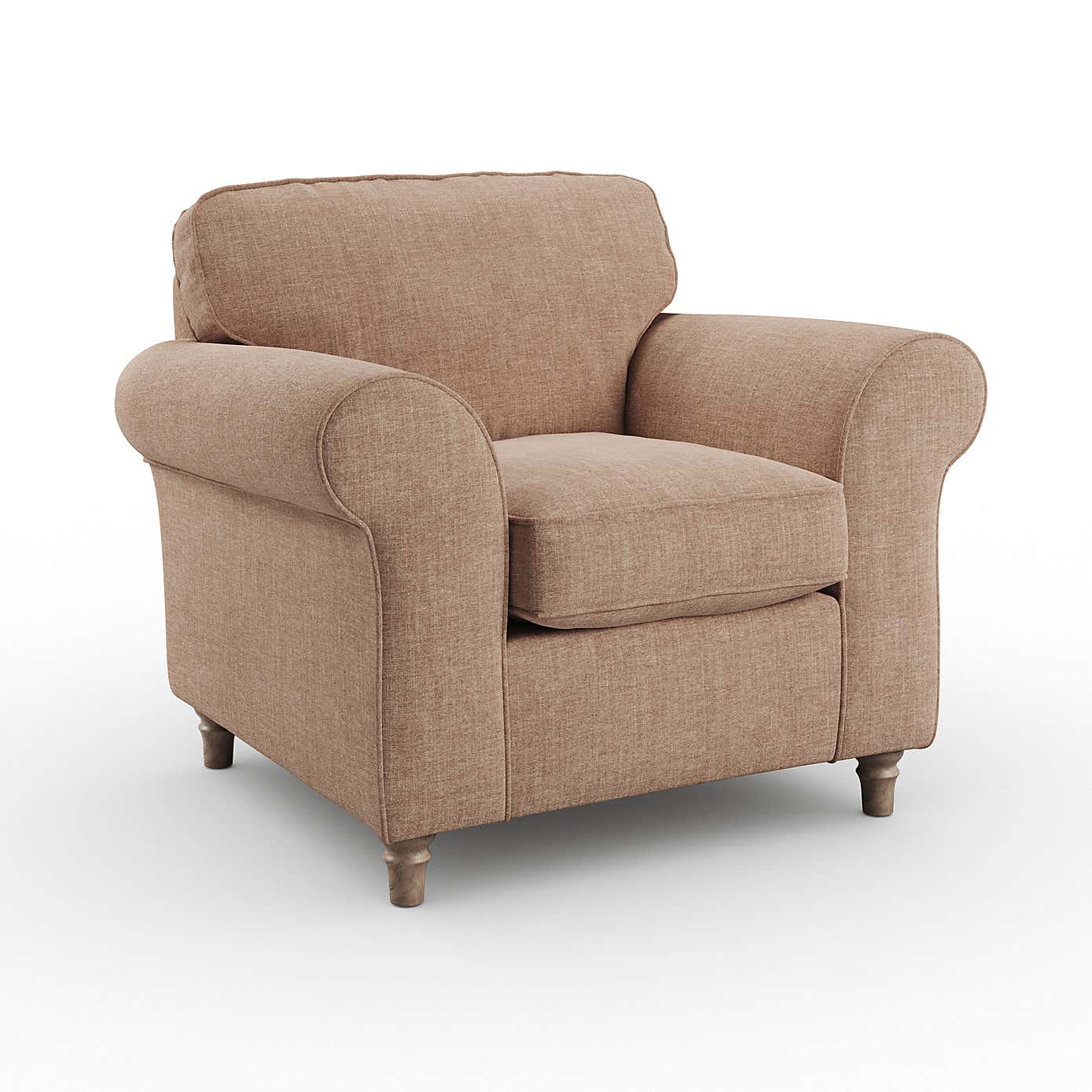 Flori Armchair, Tonal Plush Chenille