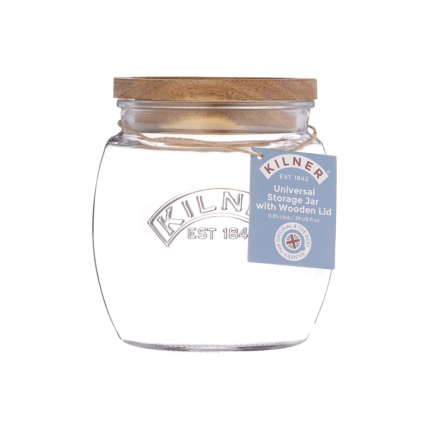 Kilner 0.85 Litre Jar with Acacia Wooden Lid
