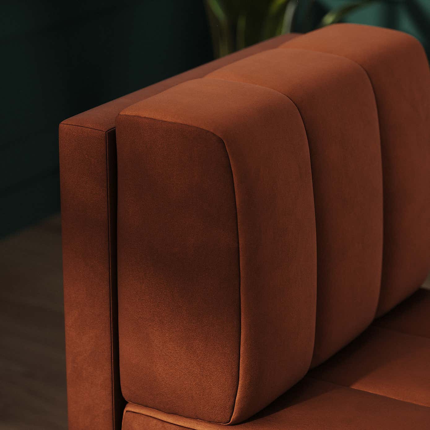 Amali Small Dining Bench, Matte Plush Velvet