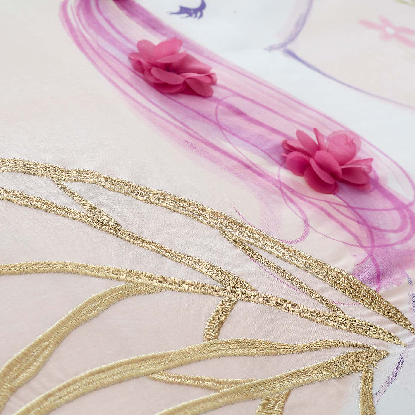 Embroidered Unicorn Duvet Cover & Pillowcase Set