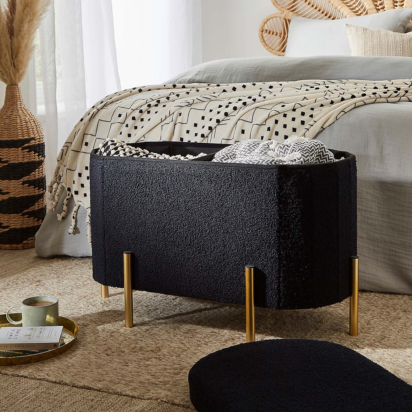 Boucle Lozenge Ottoman