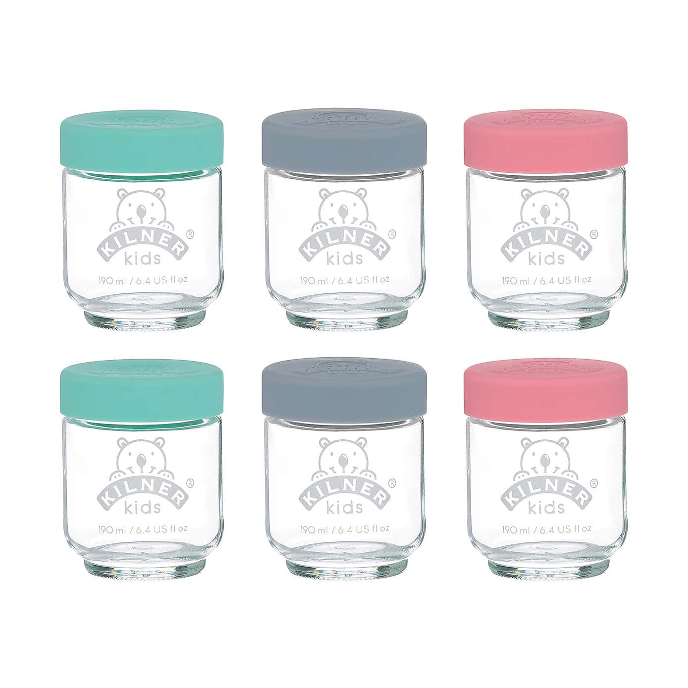 Kilner Set of 6 Kids Jars, 190ml