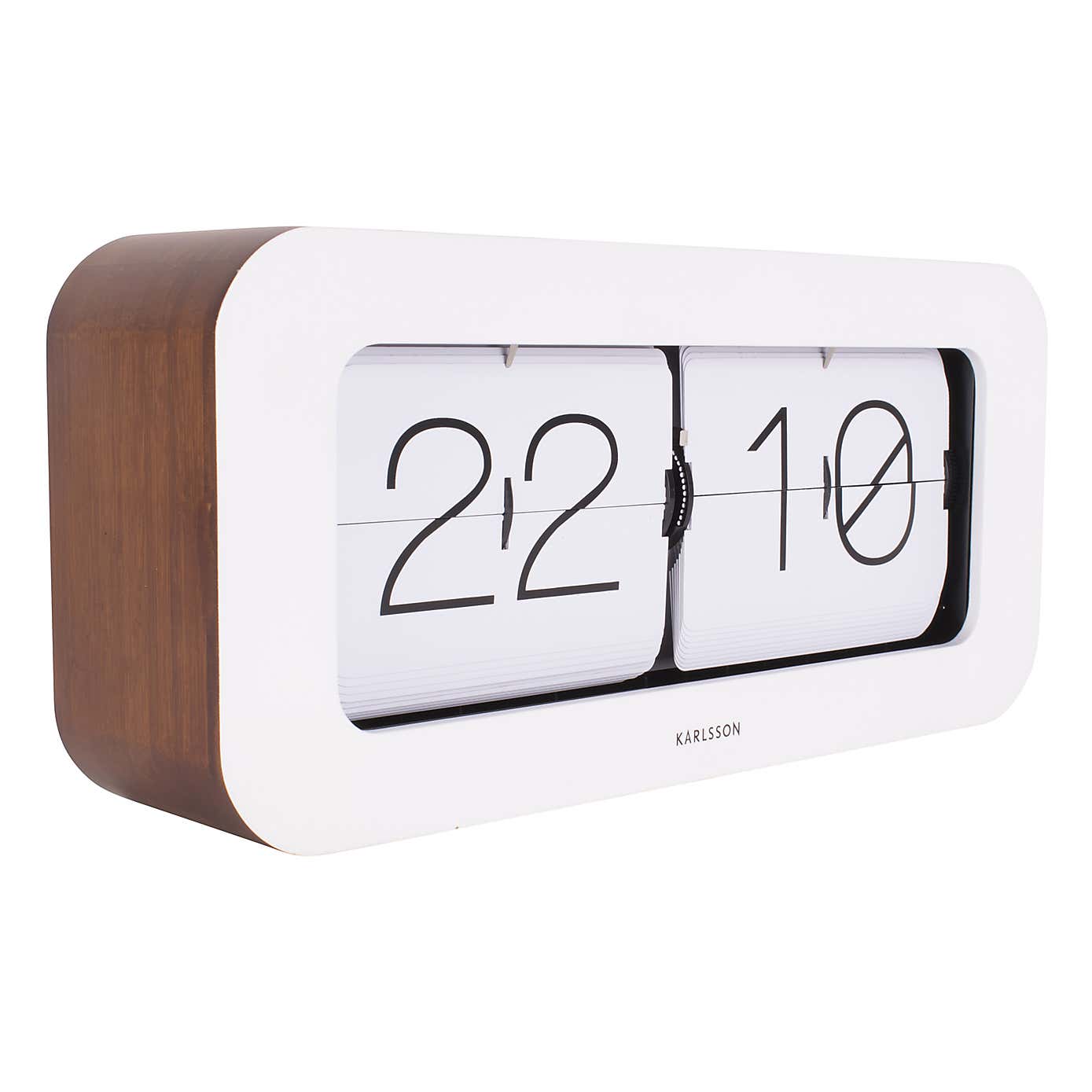 Karlsson Matiz Bamboo Flip Mantel Clock
