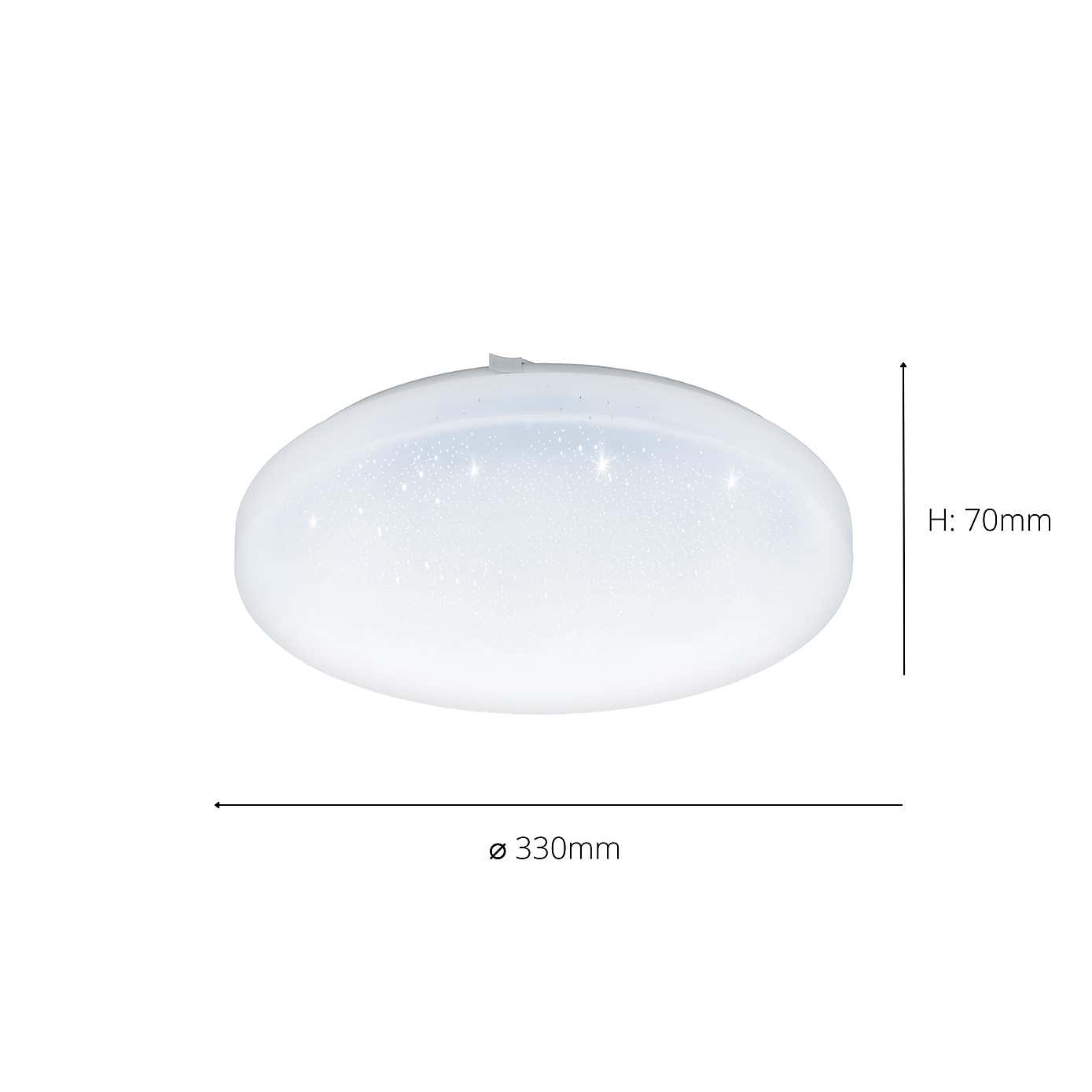 EGLO Frania-S LED Rounded Crystal effect Wall and Ceiling Light