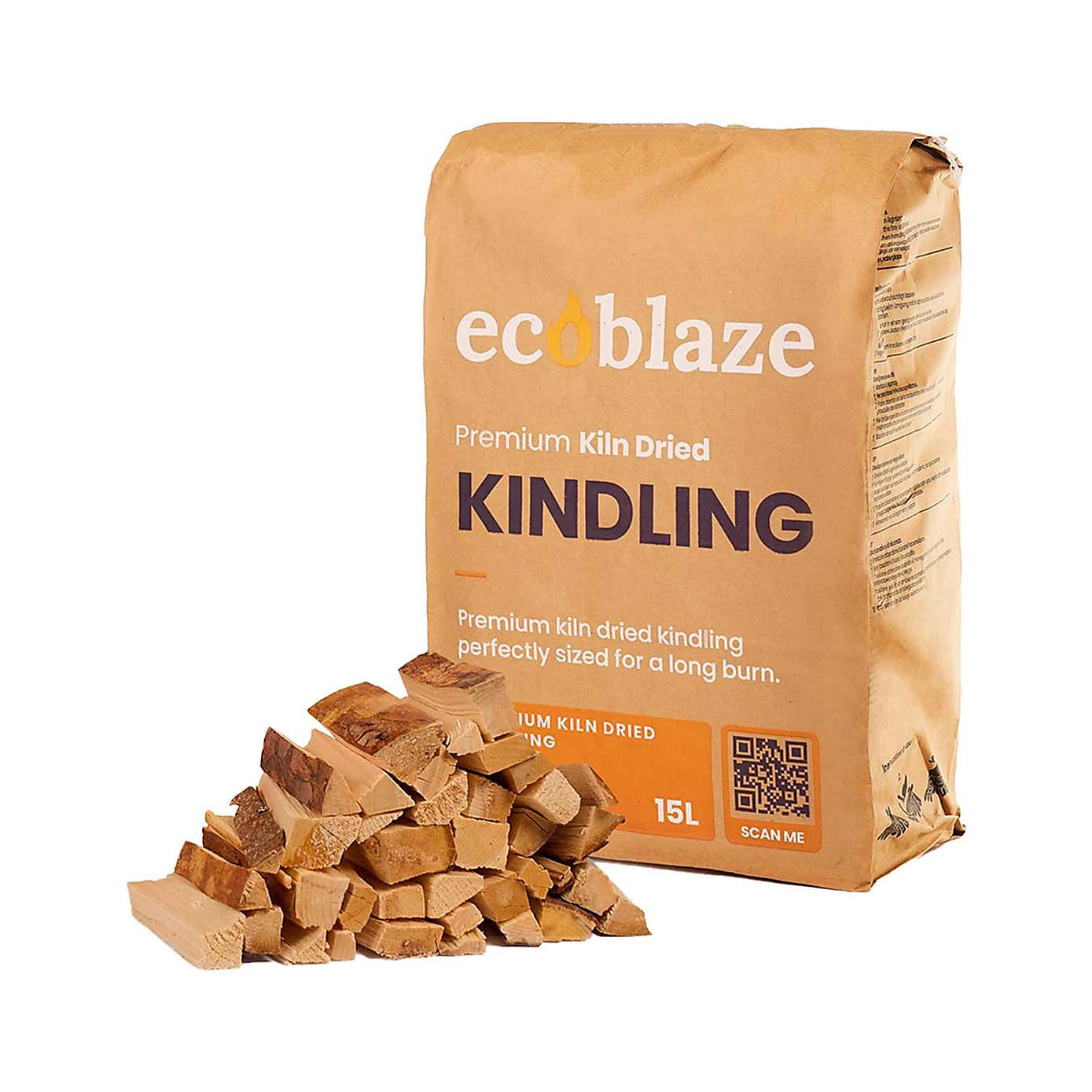 Ecoblaze Pack of 120 Kiln Dried Kindling Wood Sticks