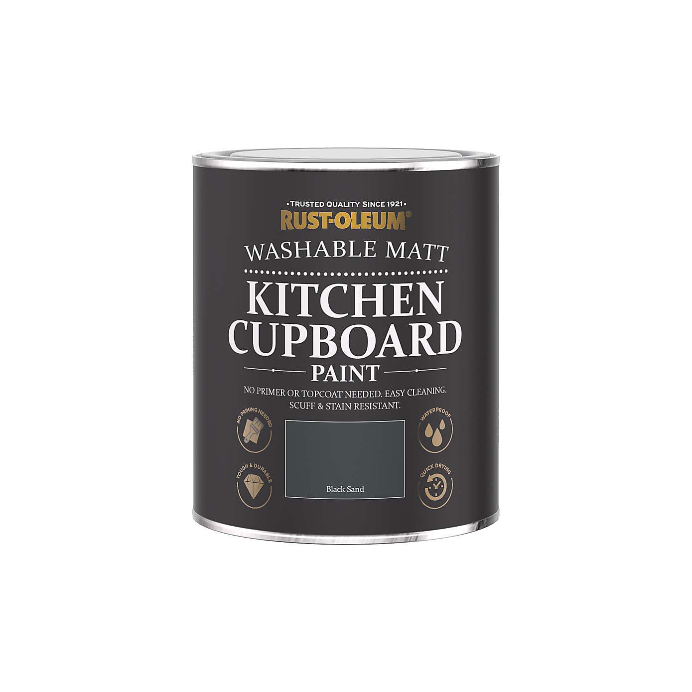 Rust-Oleum Black Matt Kitchen Cupboard Paint