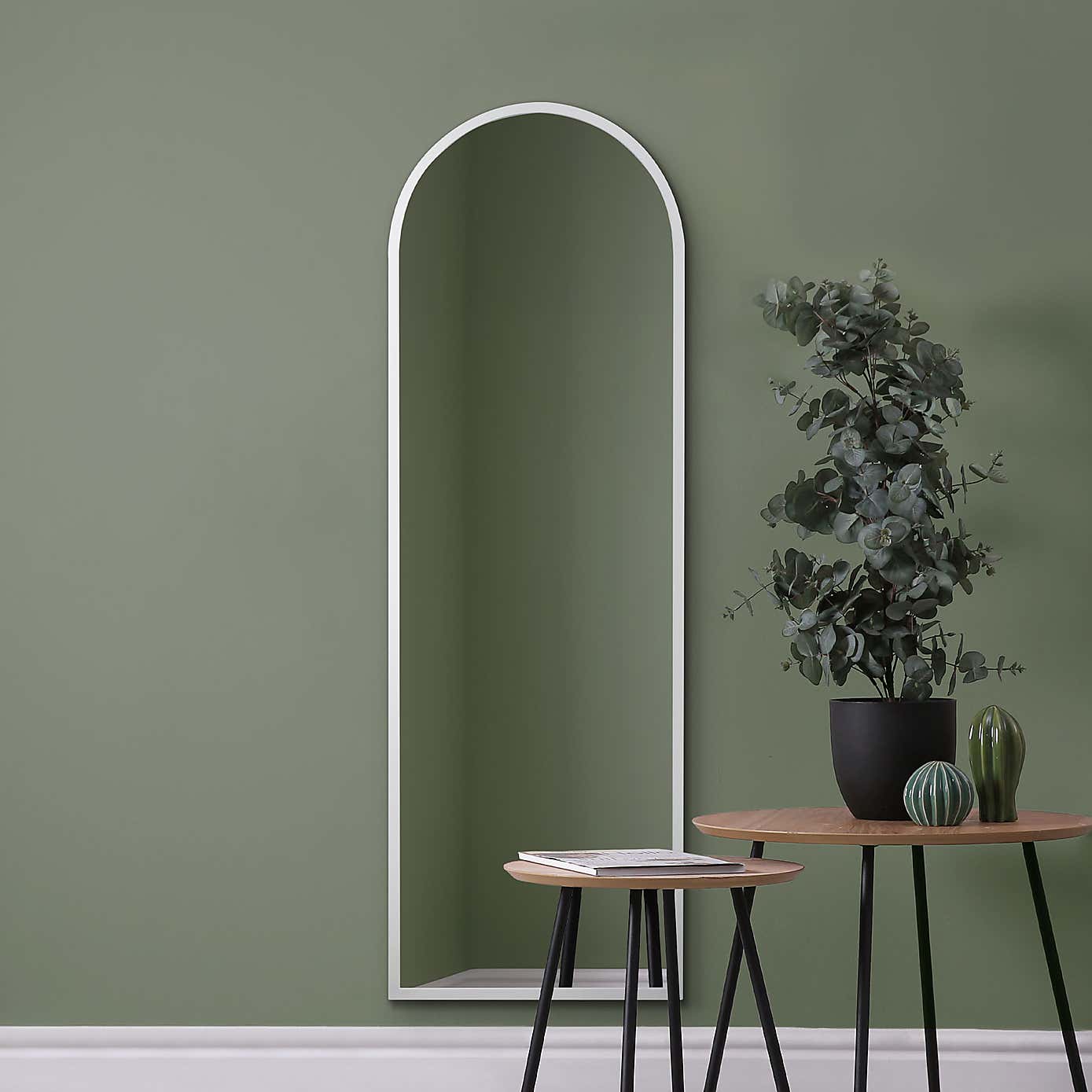 Arcus Arched Slim Indoor Outdoor Full Length Wall Mirror