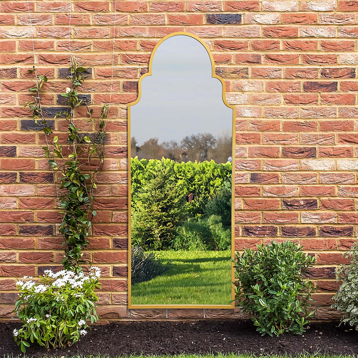 Arcus Crown Arched Indoor Outdoor Full Length Wall Mirror