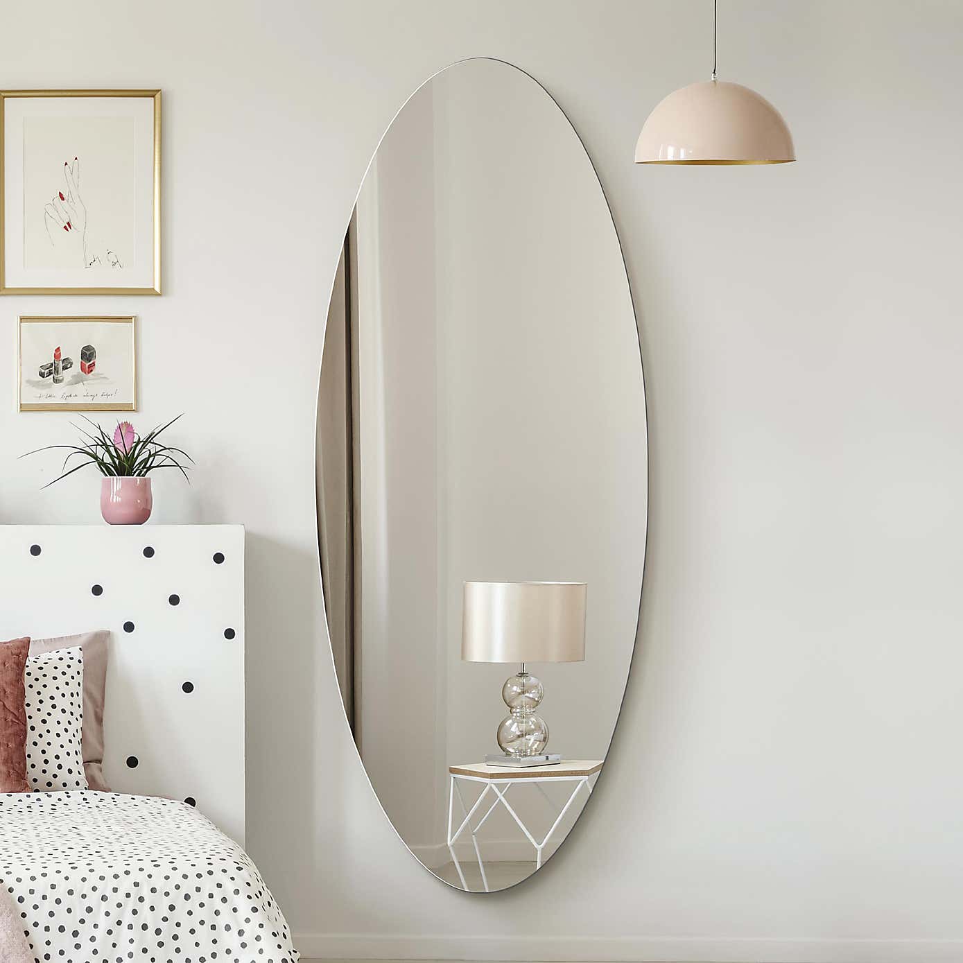 The Ovale Frameless Oval Wall Mirror