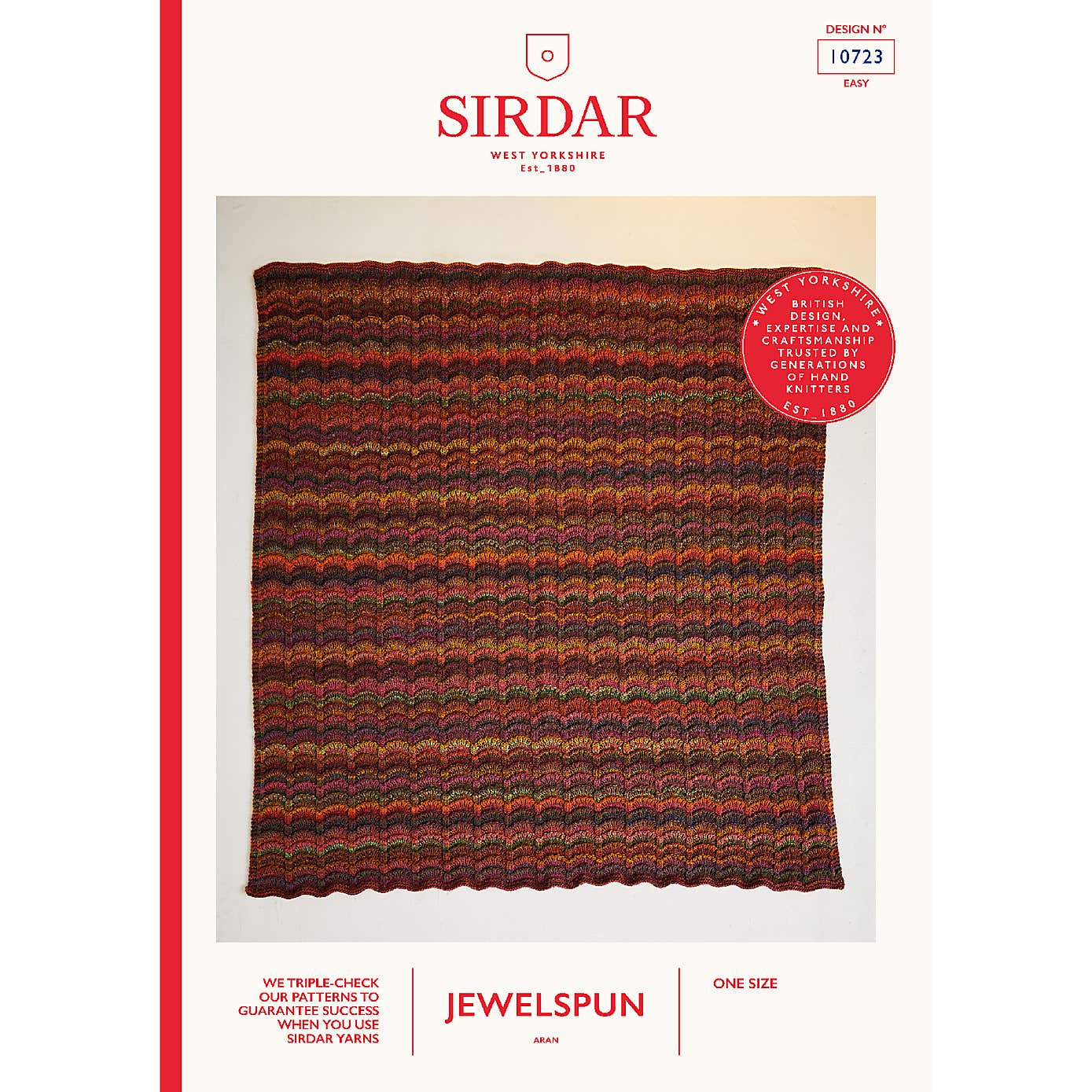 Jewelspun Aran Rippling Meadow Blanket Pattern Leaflet