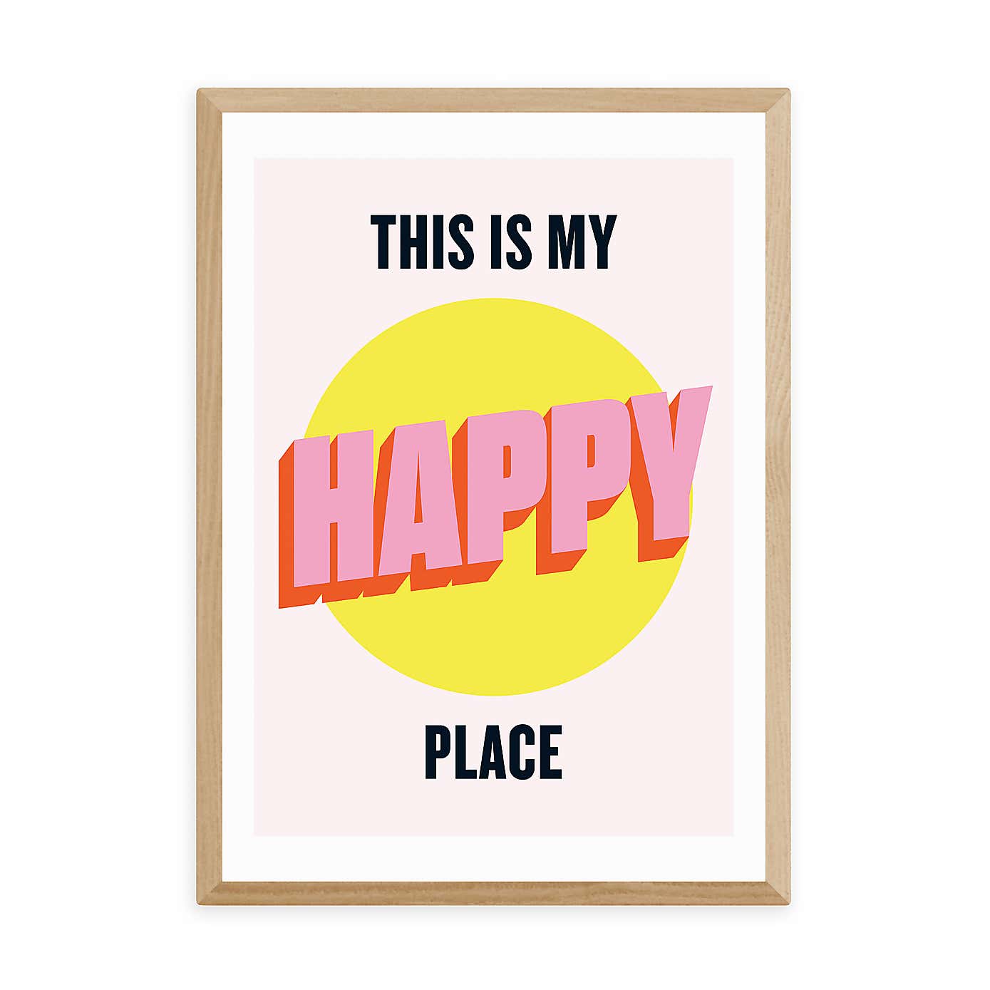 East End Prints Happy Place Print