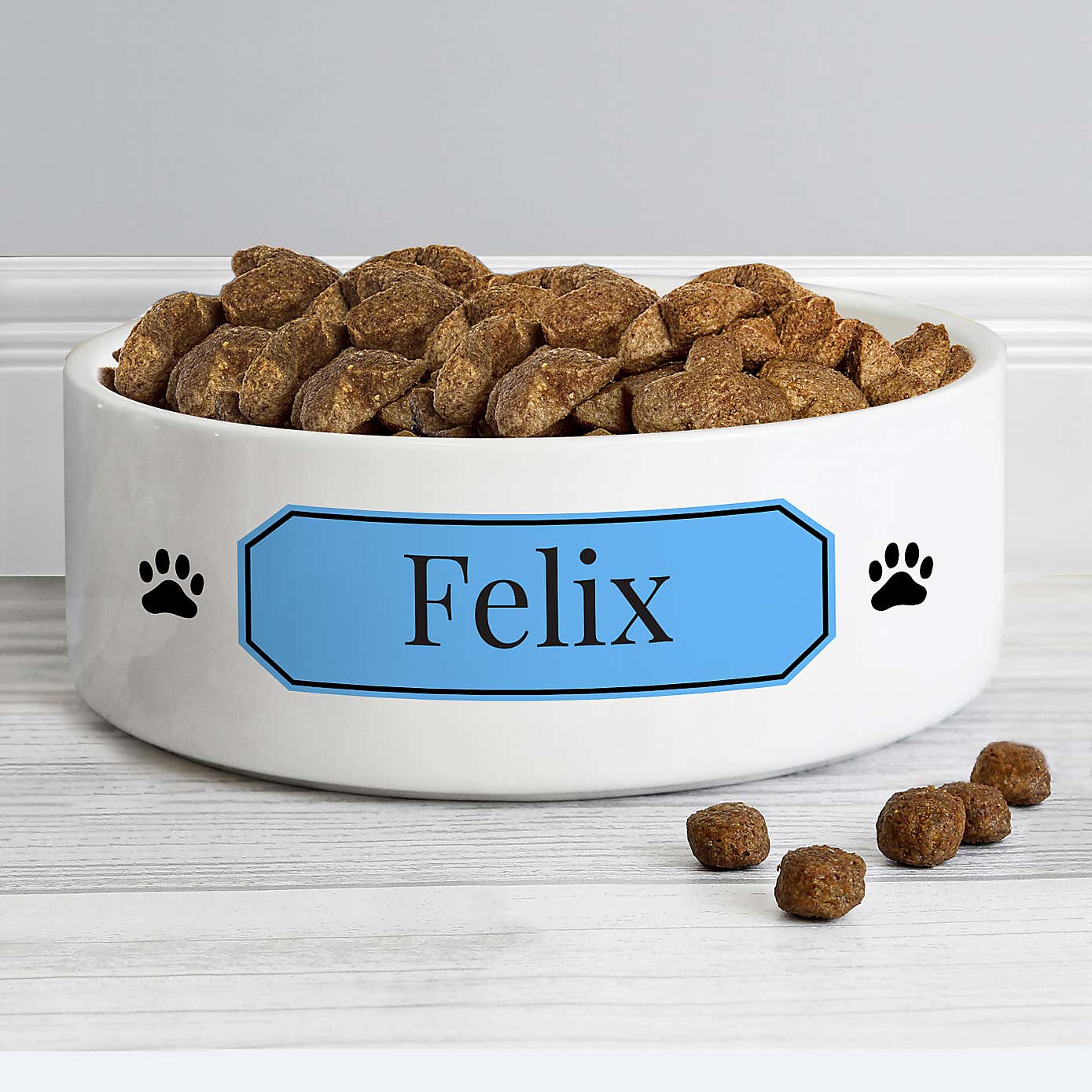 Personalised Plaque Ceramic Pet Bowl