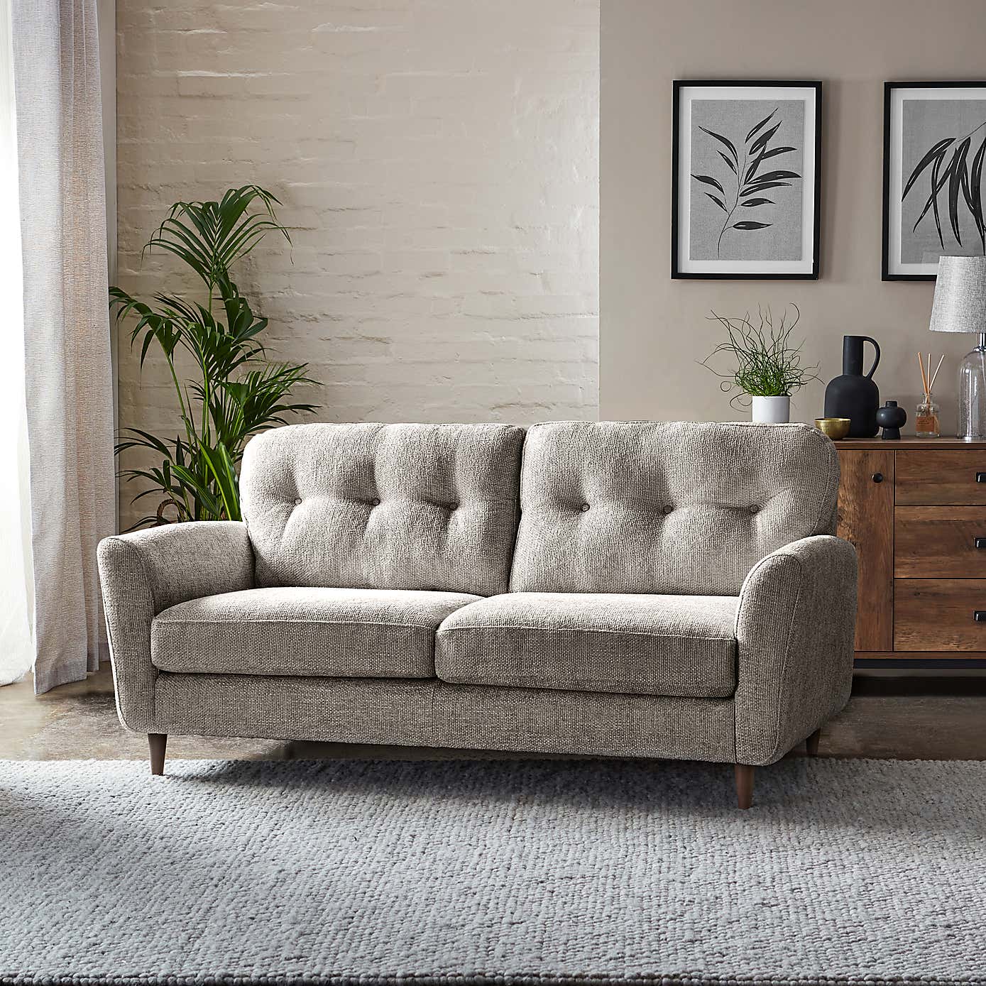 Sven Chunky Chenille 3 Seater Sofa