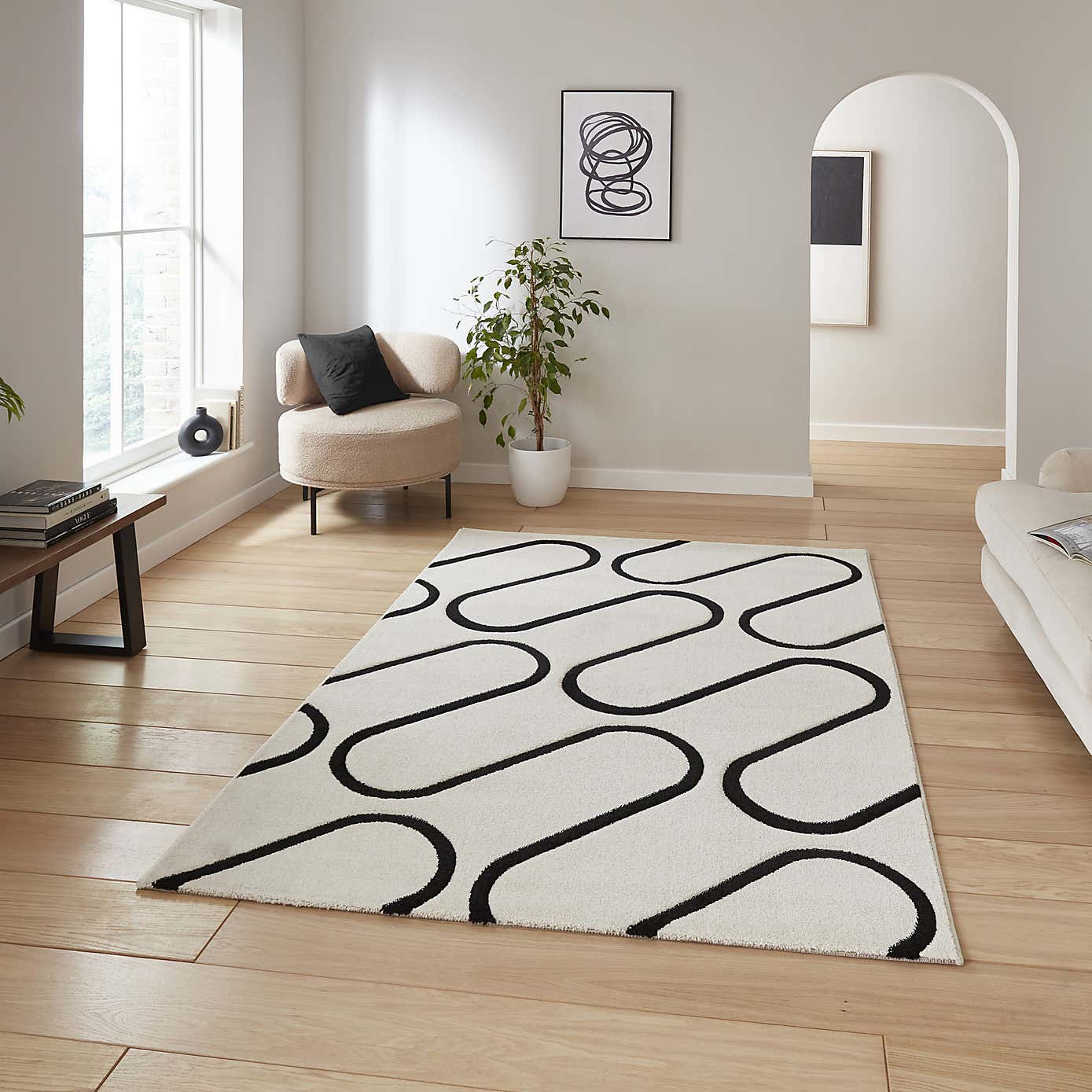 Catherine Lansfield Linear Curve Rug