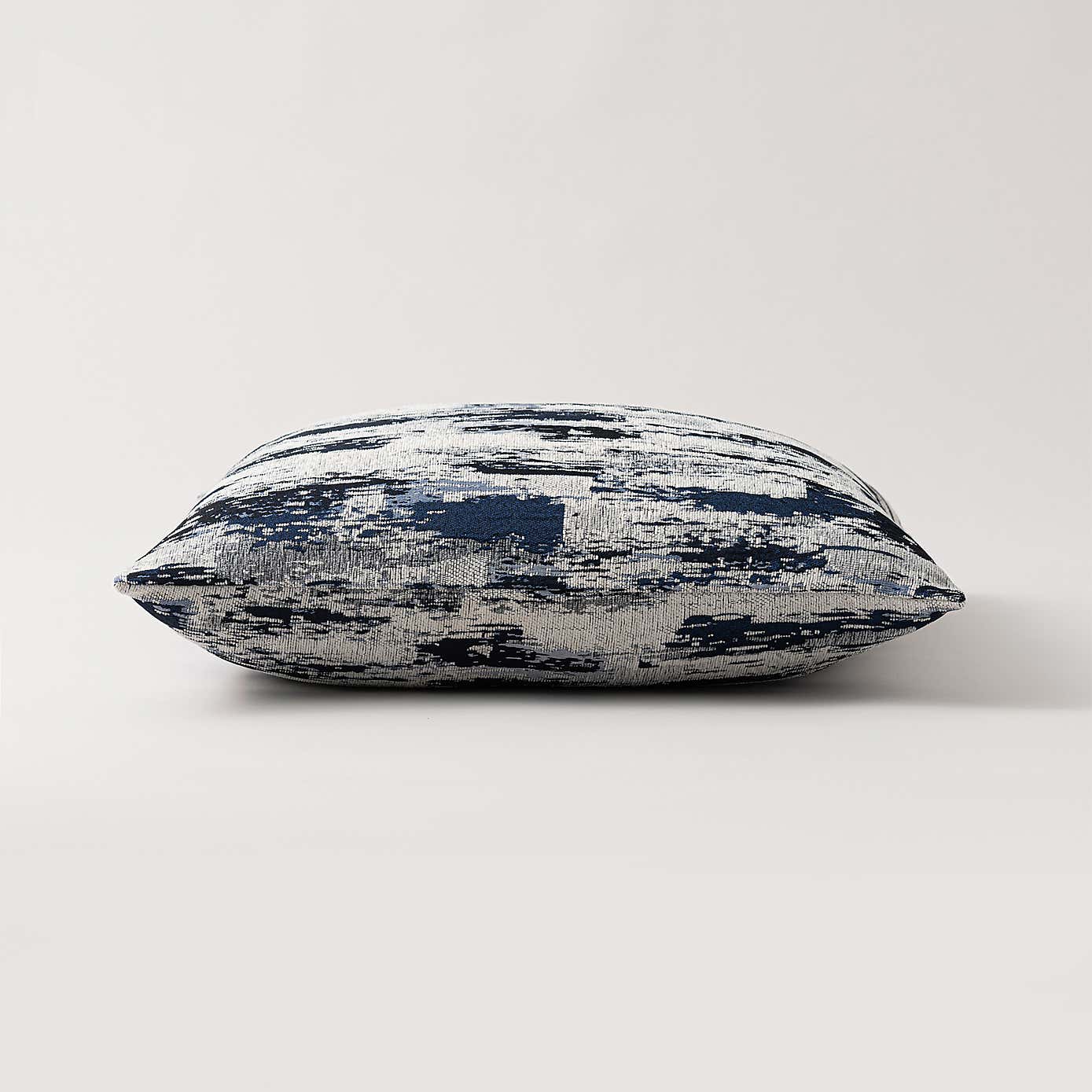 Abstract Global Navy Cushion