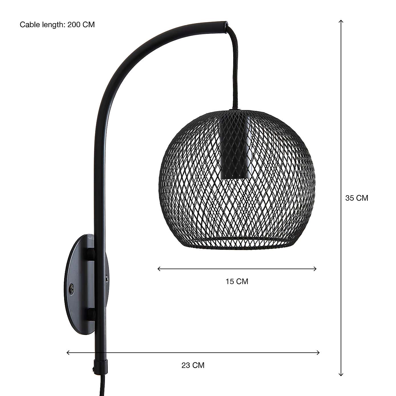 Harrison Easy Fit Plug In Wall Light