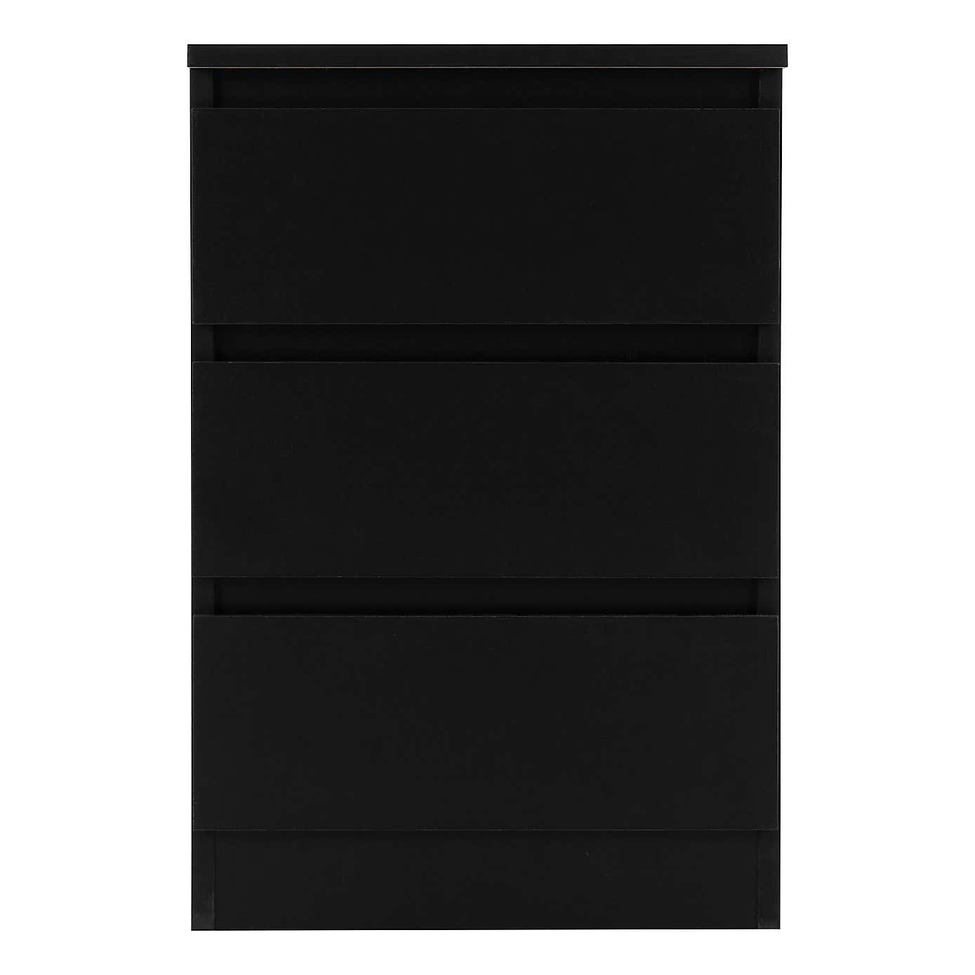 Malvern 3 Drawer Bedside Table