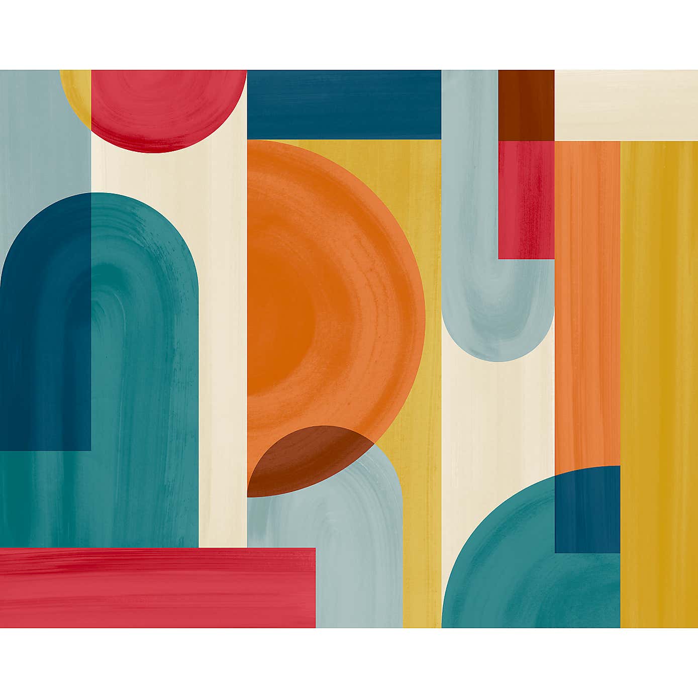 Bright Textured Geometric Wall Mural