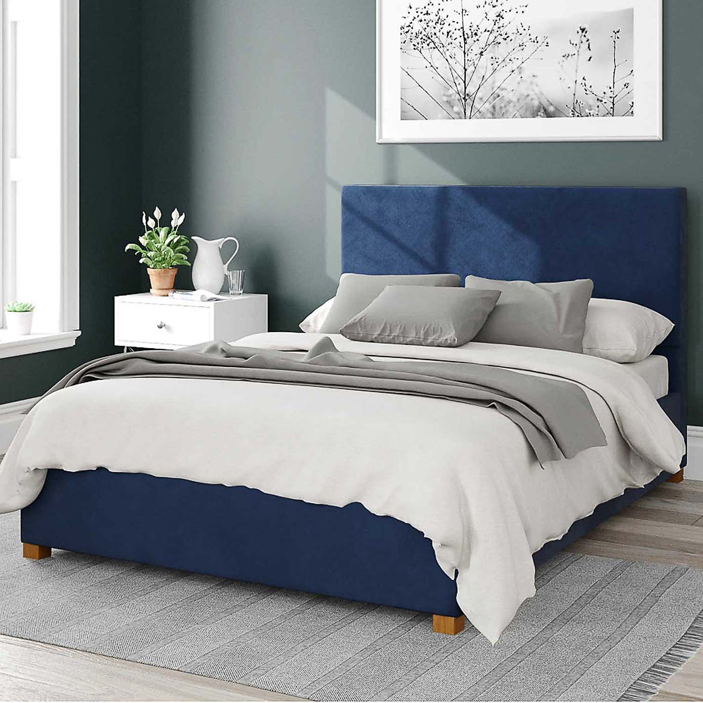 Garland Plush Velvet Ottoman Bed