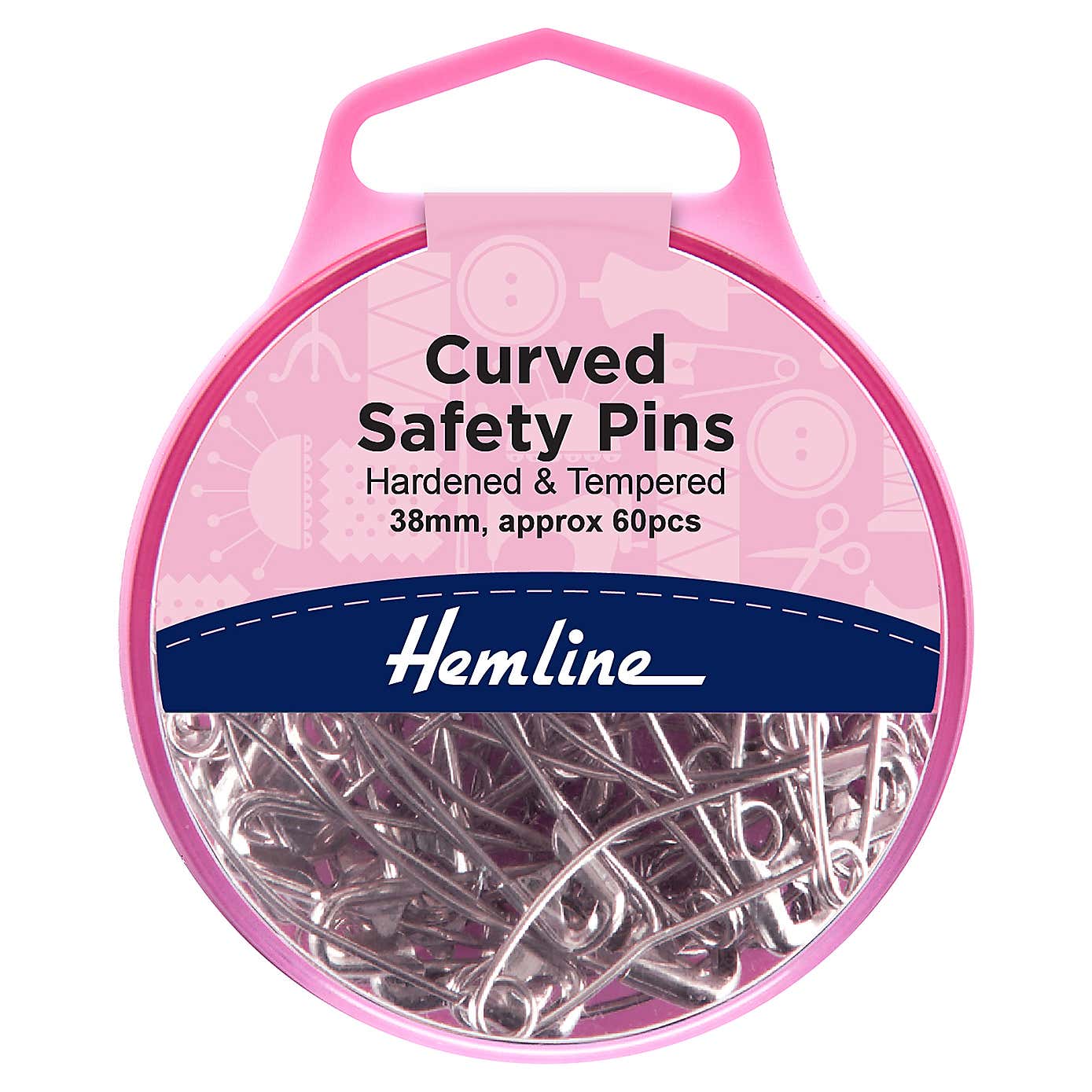 Curved Safety Pins Nickel