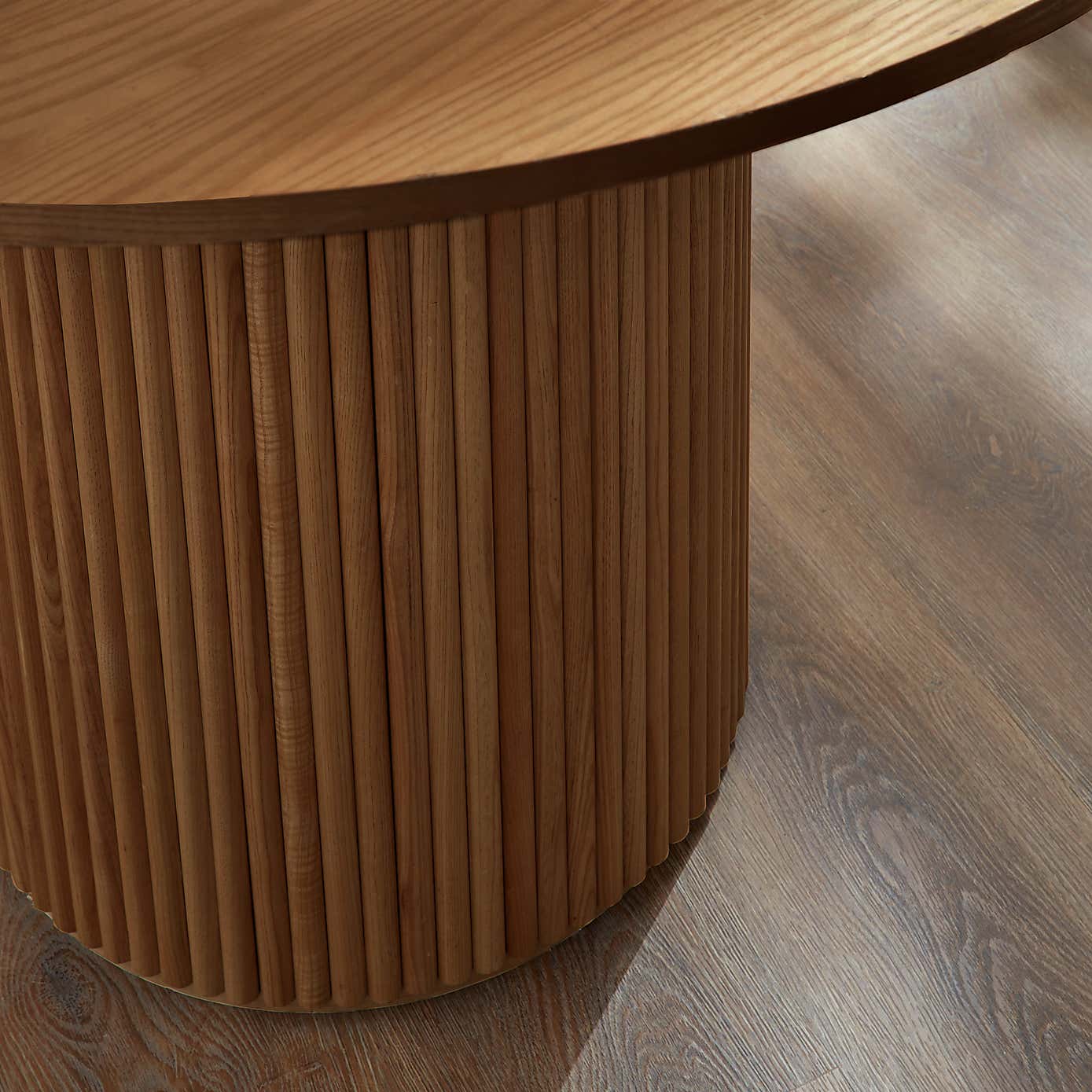 Amari Round Dining Table with Melia Dark Stained Dining Chairs