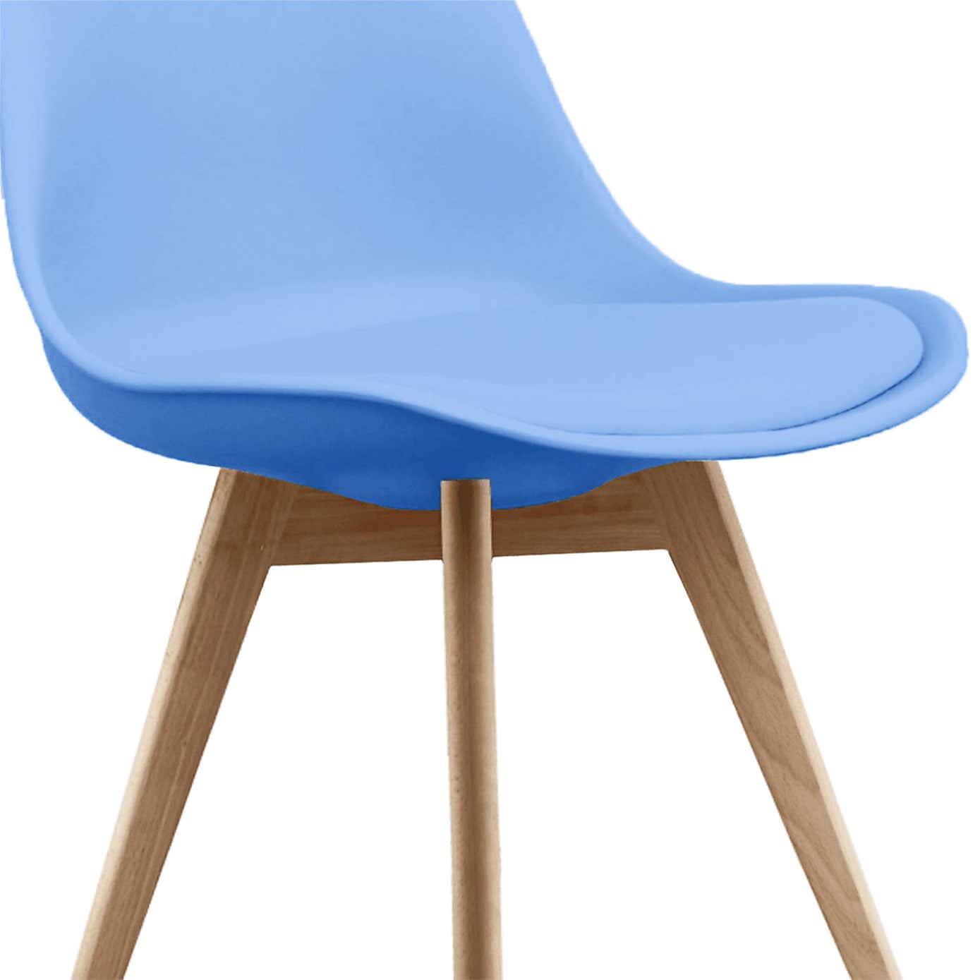 Fusion Living Soho Plastic Dining Chair with Squared Legs