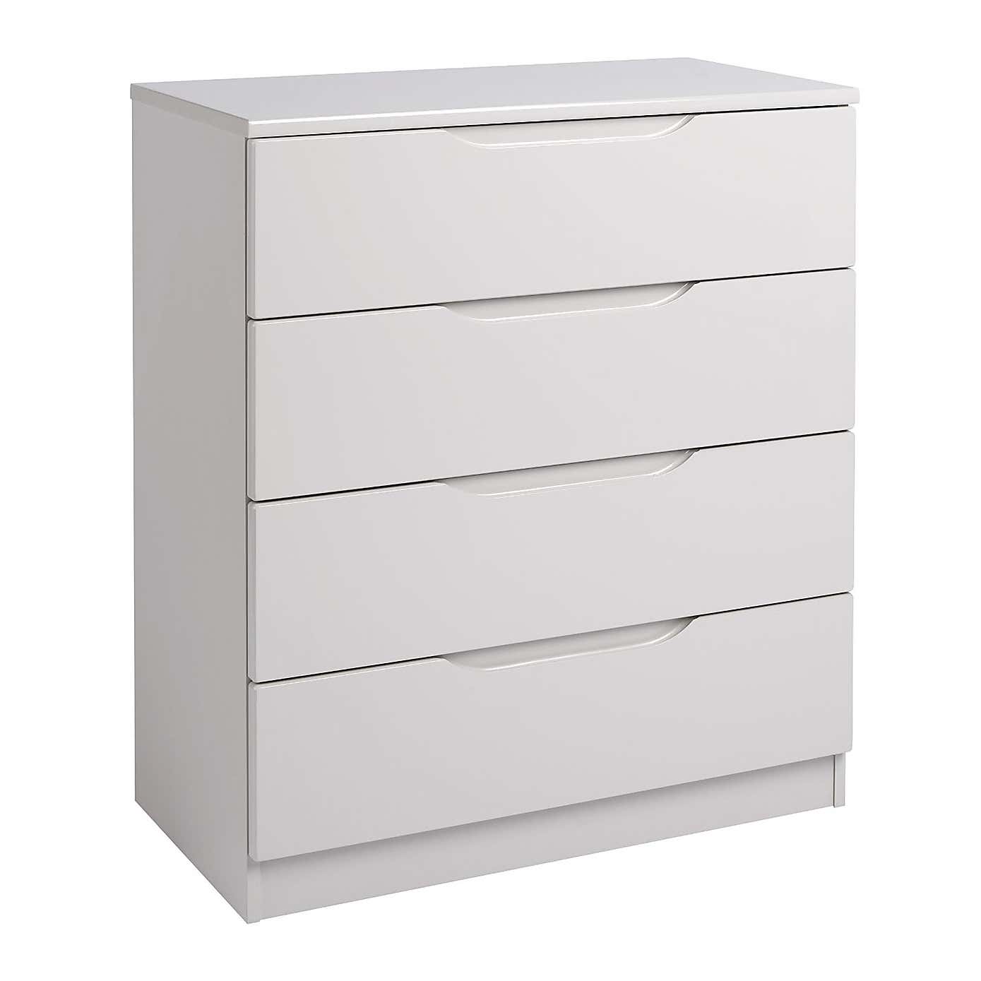 Legato Light Grey 4 Drawer Chest
