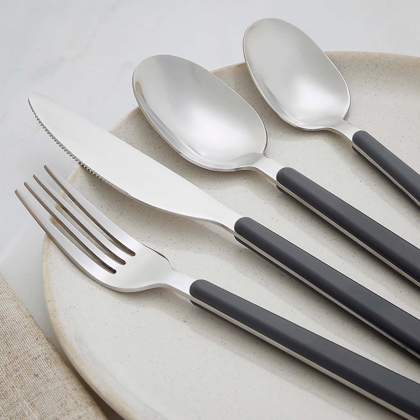 Arlo 16pc Graphite Cutlery Set