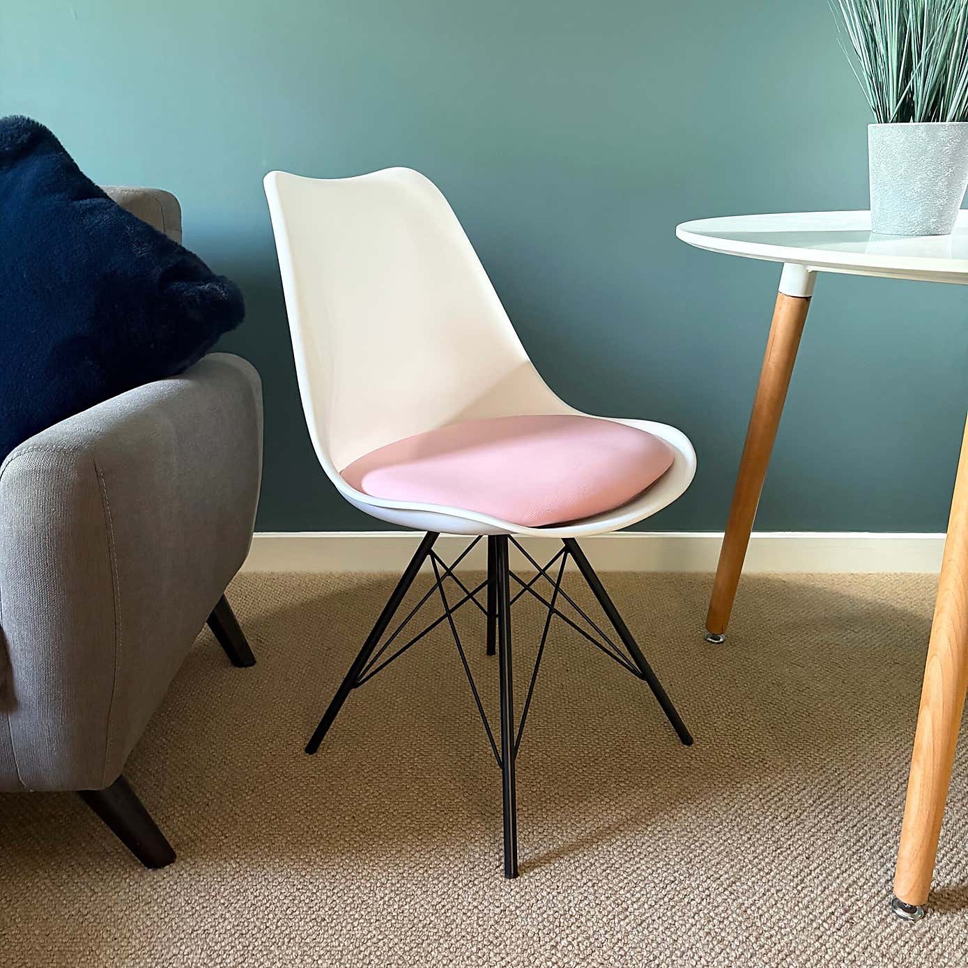 Fusion Living Soho White Plastic Dining Chair