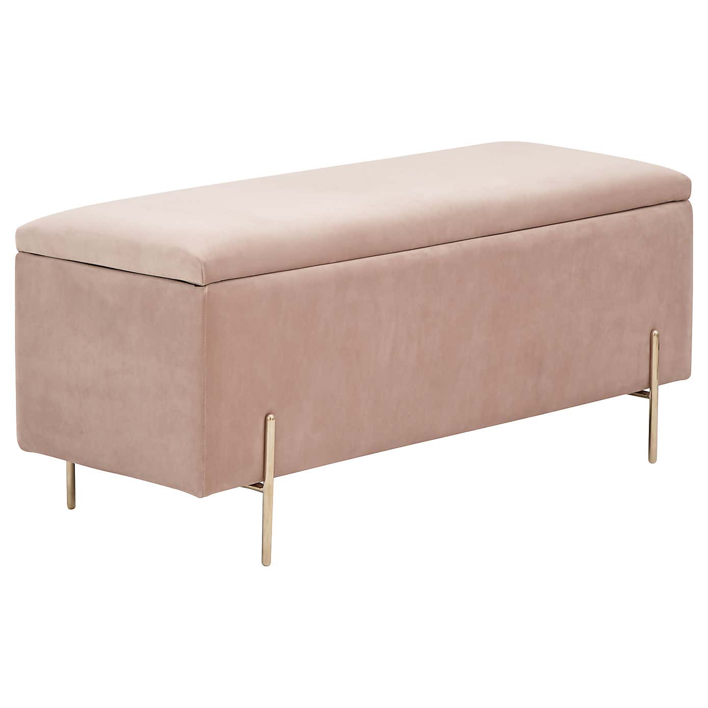 Mystica Velour Ottoman Storage Bench