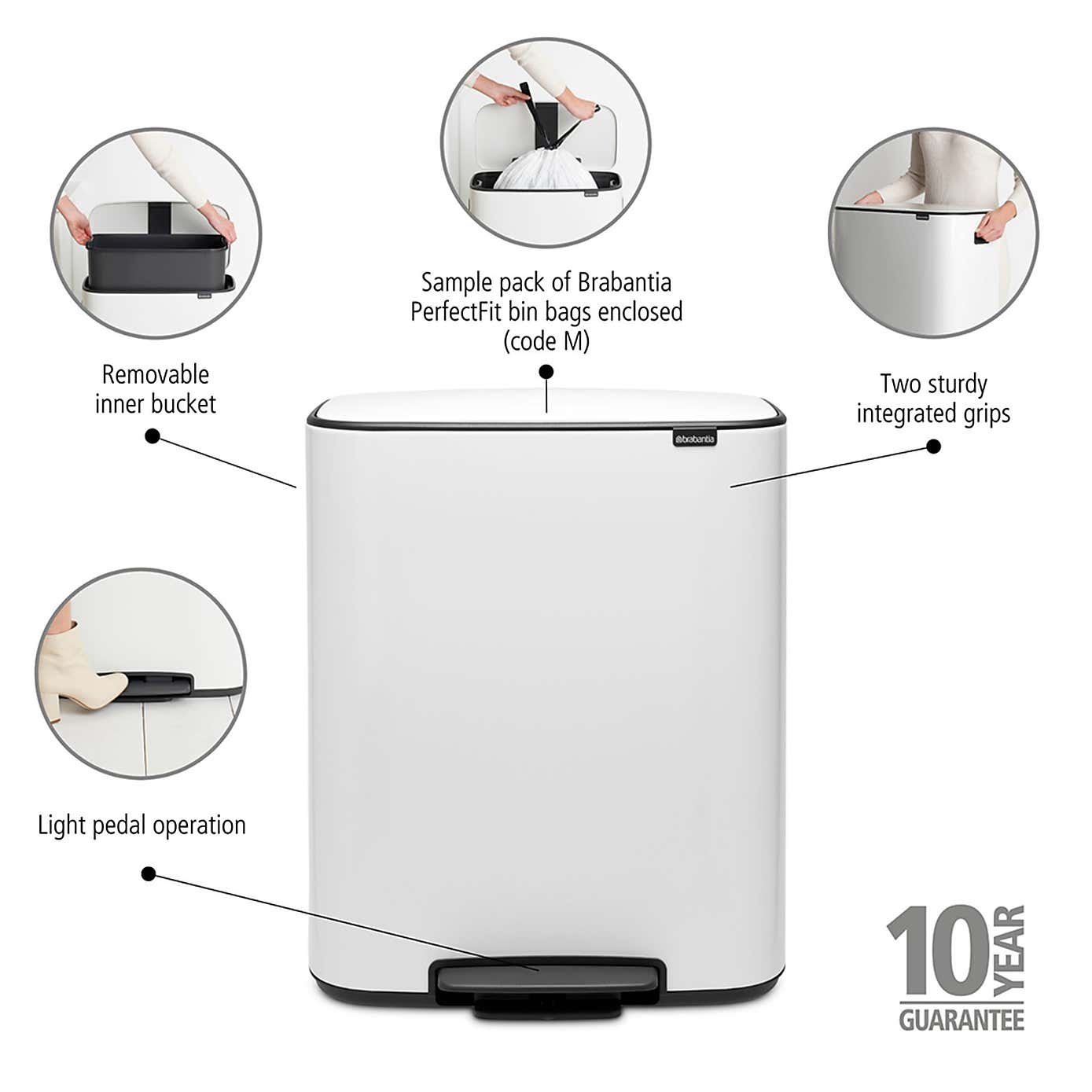 Brabantia Bo 60L Pedal Bin