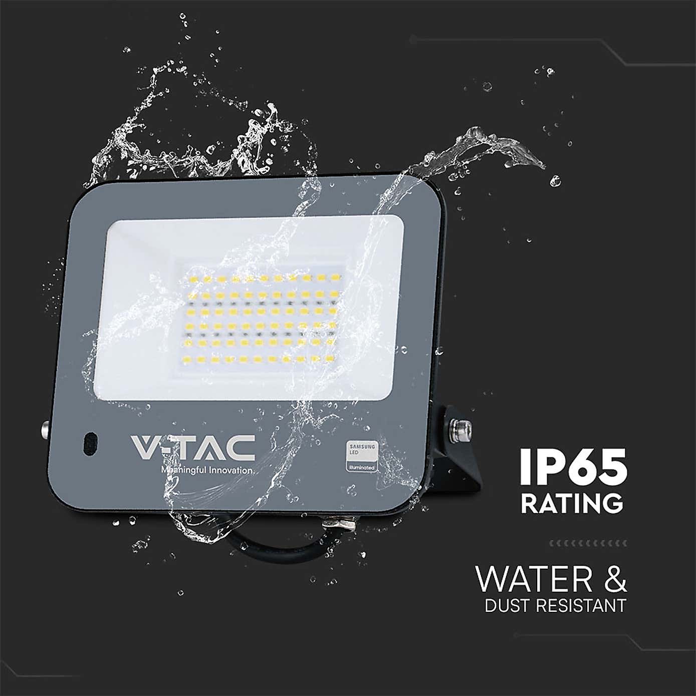 V-TAC 30W LED Floodlight Outdoor Sensor Wall Light